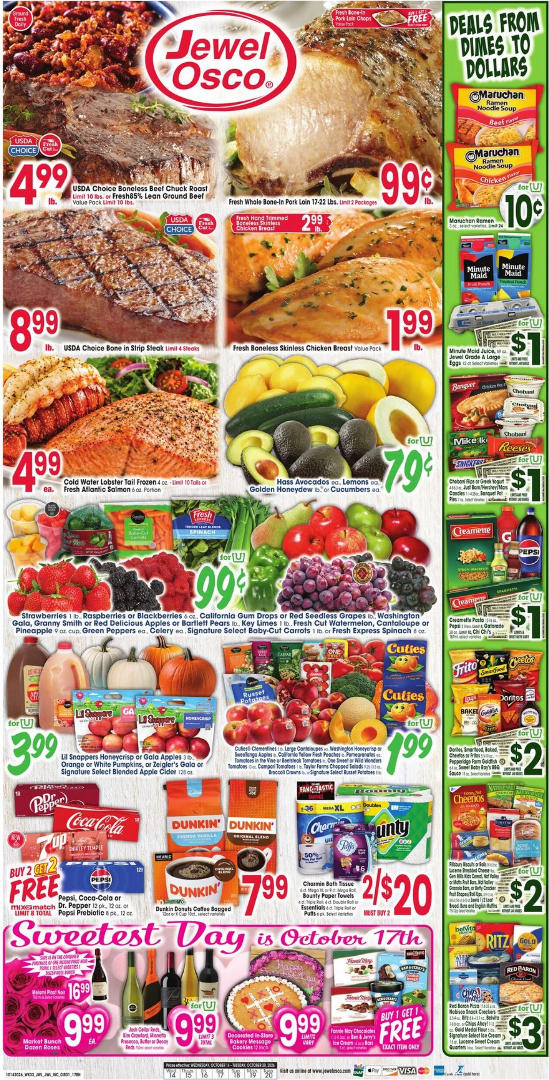 Jewel-Osco Page 1 of 12, weekly ad for Oct 14 - Oct 20, 2026