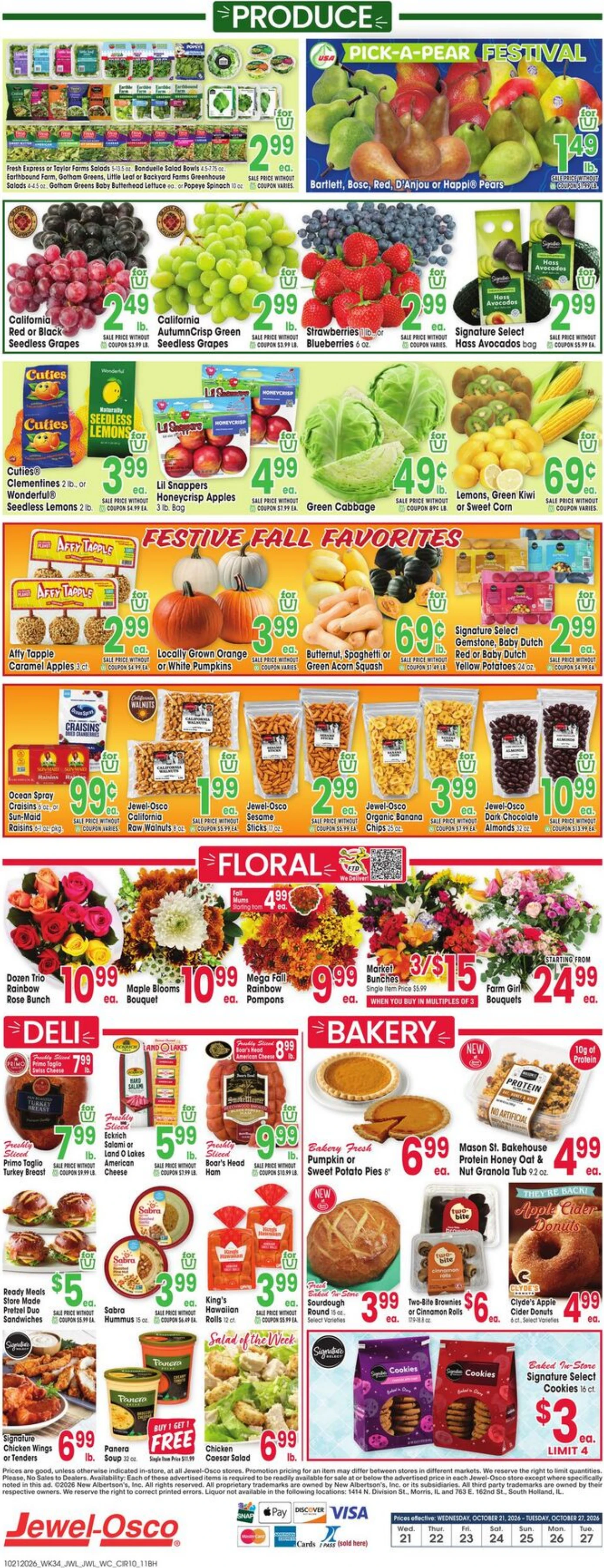 Jewel-Osco Page 10 of 10, weekly ad for Oct 21 - Oct 27, 2026