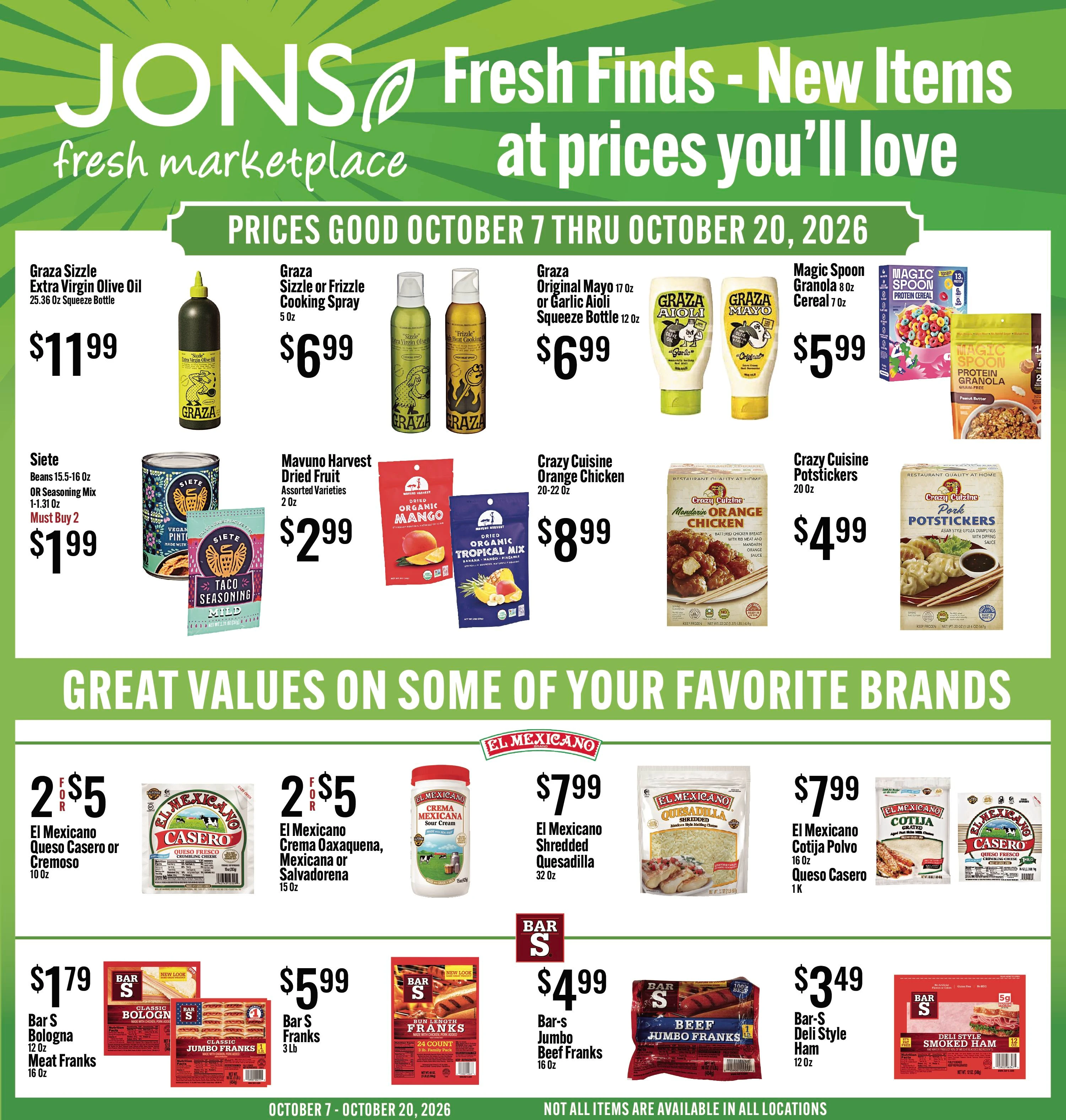 JONS Fresh Marketplace Page 5 of 6, weekly ad for Oct 7 - Oct 13, 2026