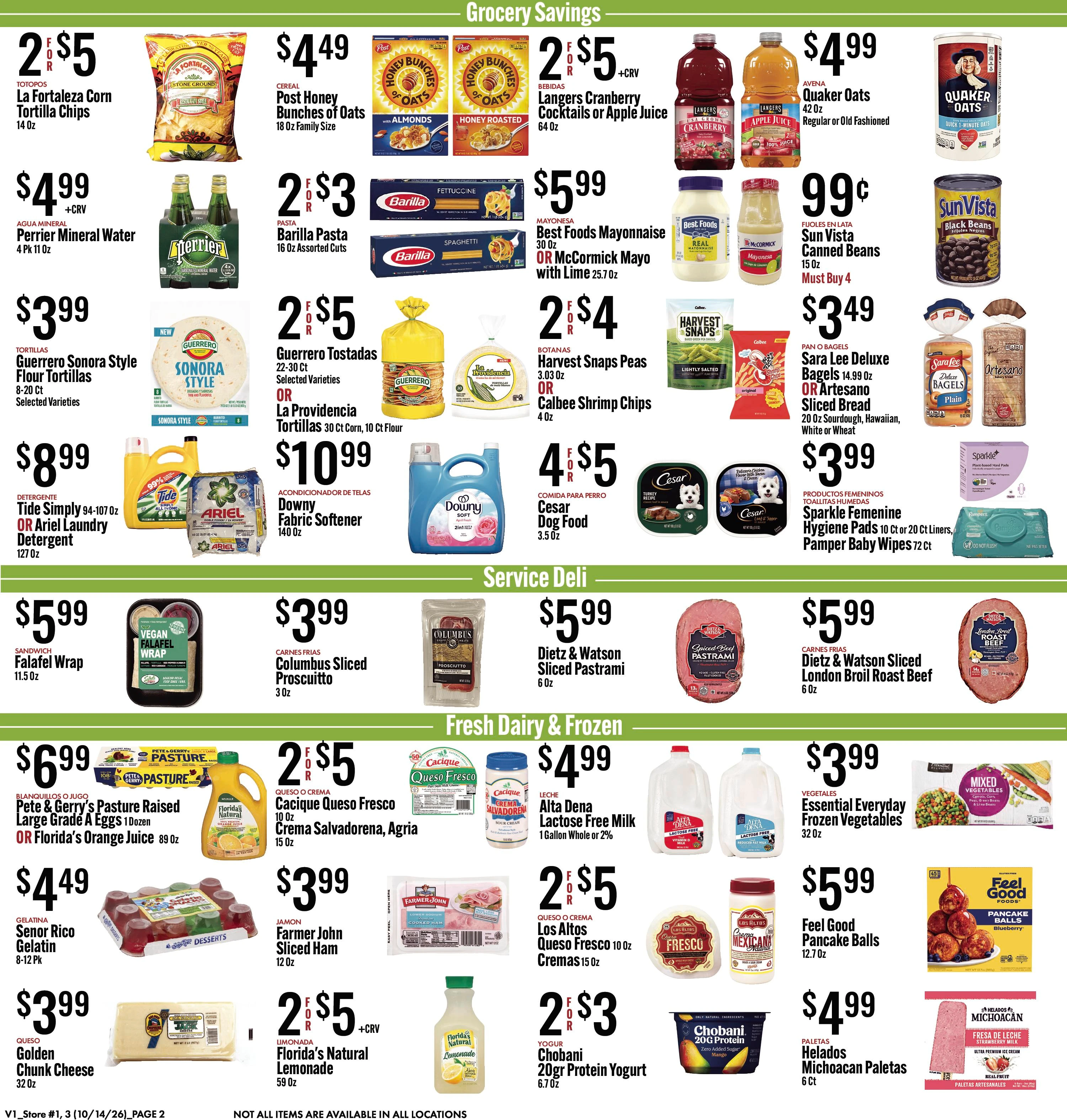 JONS Fresh Marketplace Page 2 of 6, weekly ad for Oct 14 - Oct 20, 2026