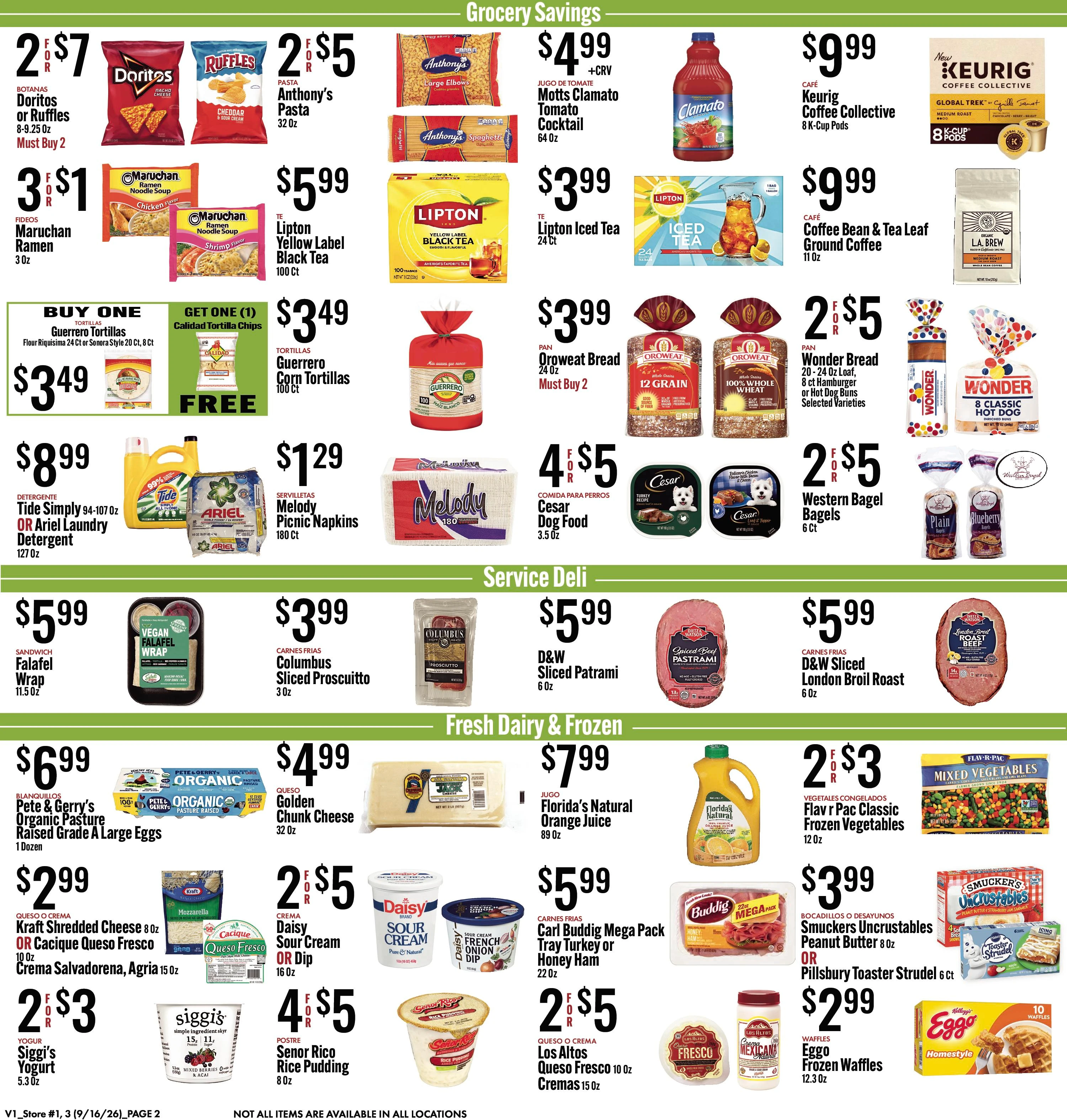 JONS Fresh Marketplace Page 2 of 4, weekly ad for Sep 16 - Sep 22, 2026