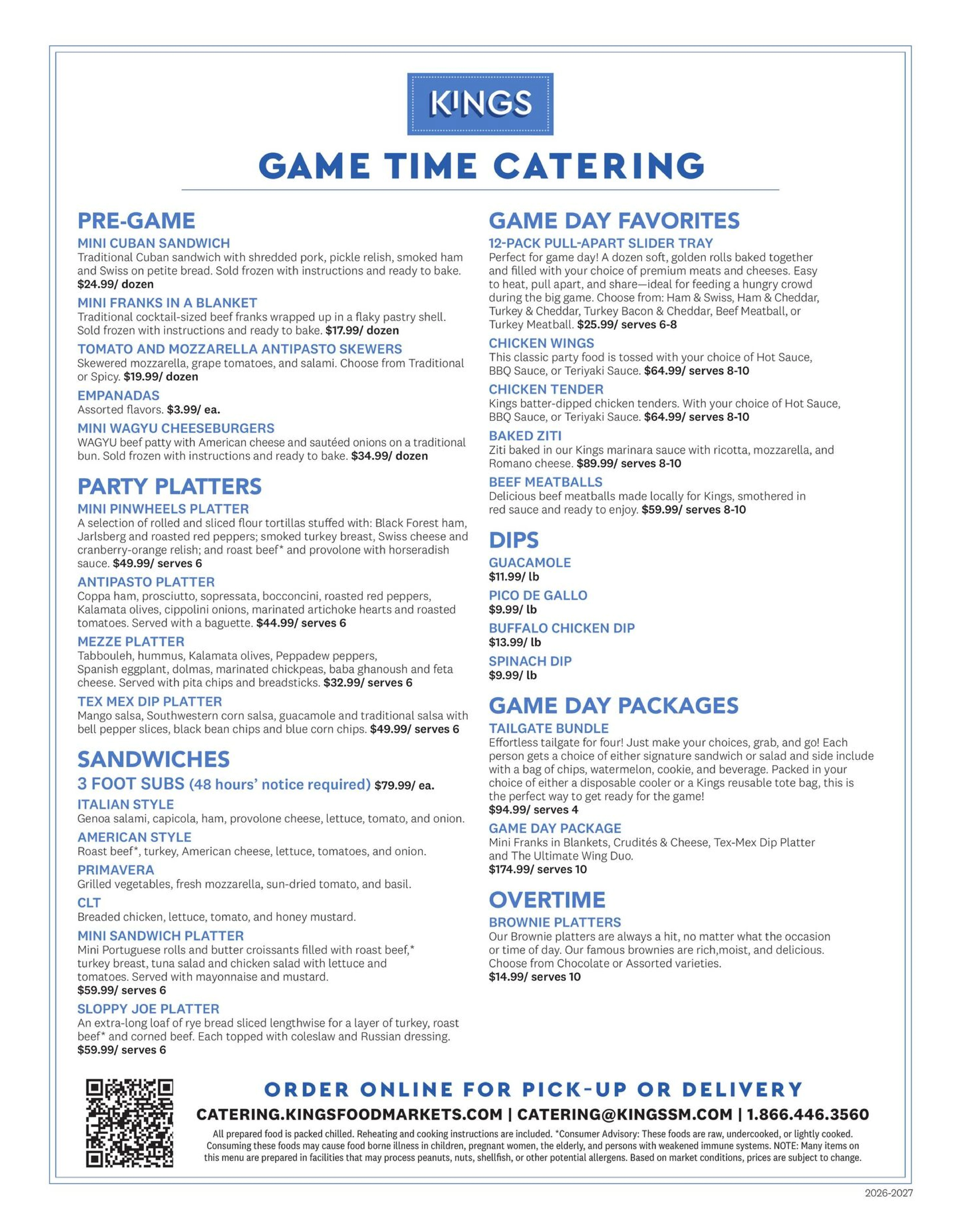 Kings Food Markets Page 2 of 2, weekly ad for Oct 2 - Apr 6, 2027