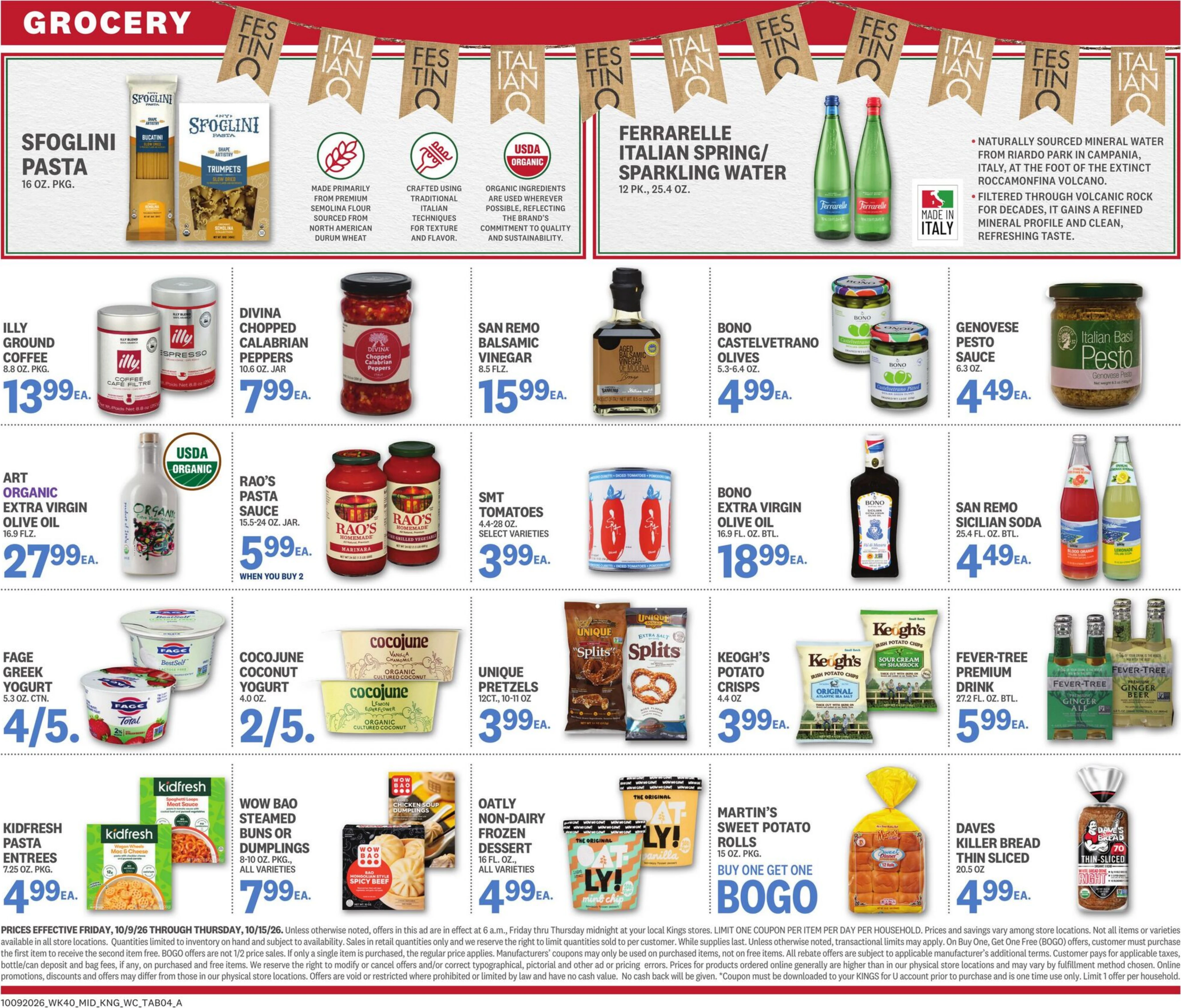 Kings Food Markets Page 4 of 4, weekly ad for Oct 9 - Oct 15, 2026