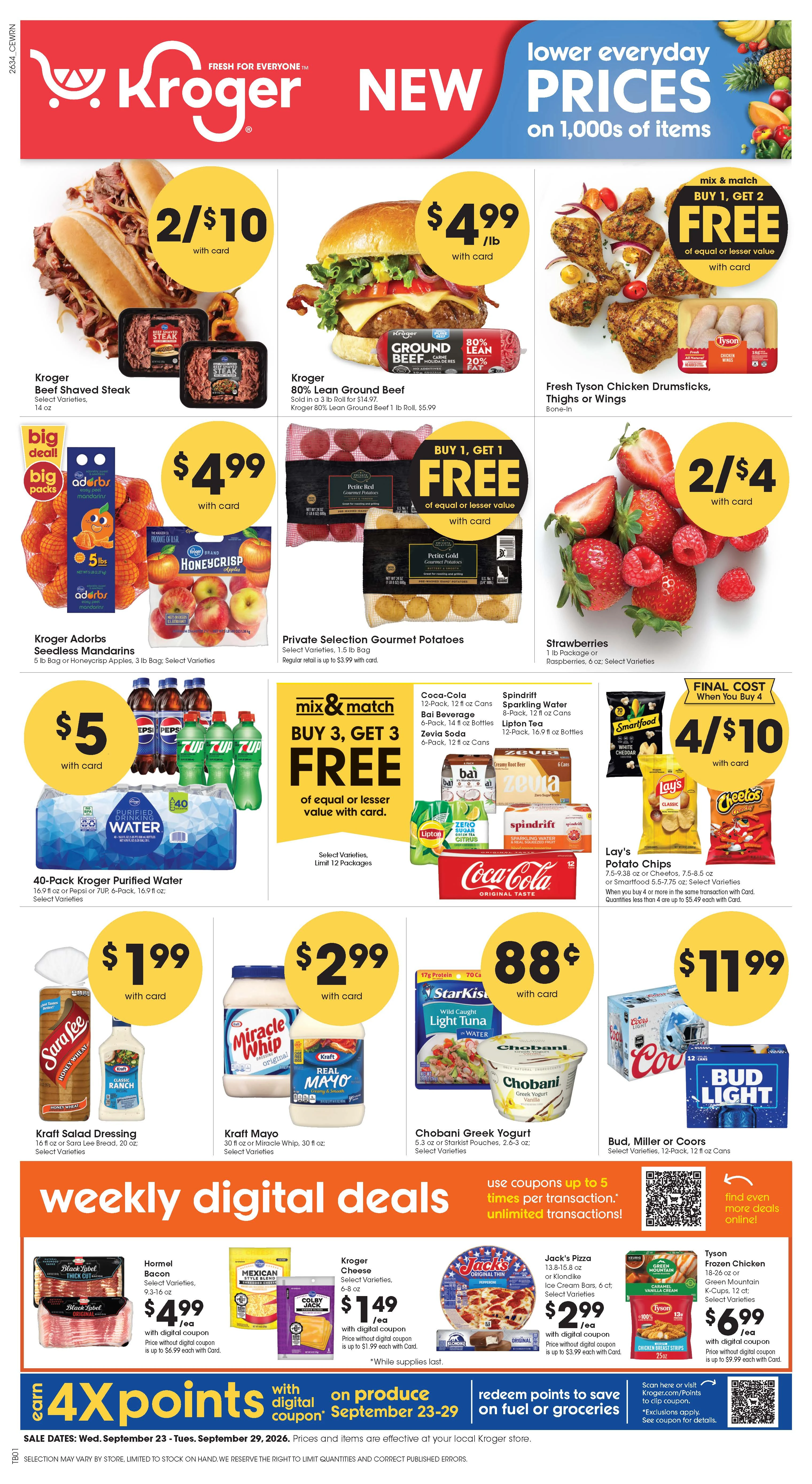 Kroger weekly ad flyer, Sep23 – Sep30, 2026