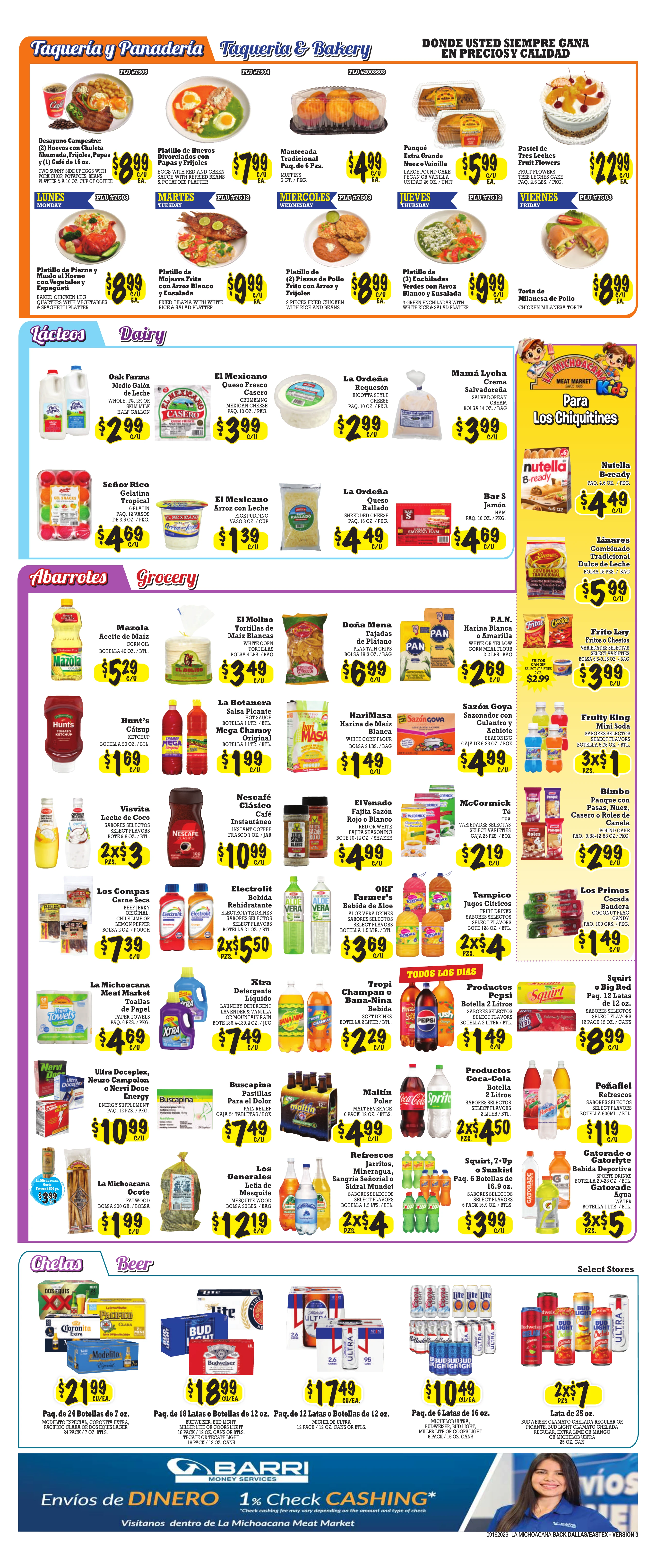 La Michoacana Meat Market Page 2