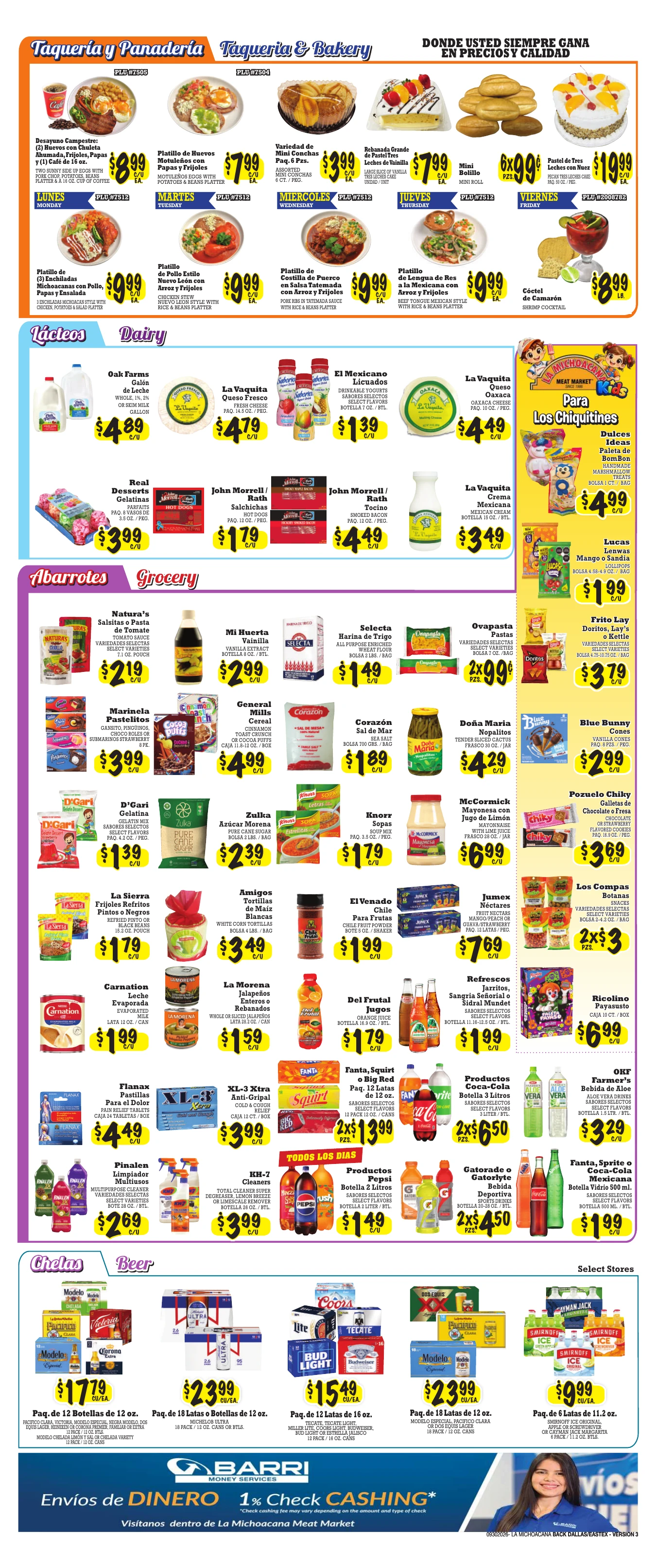La Michoacana Meat Market Page 2 of 2, weekly ad for Sep 30 - Oct 13, 2026