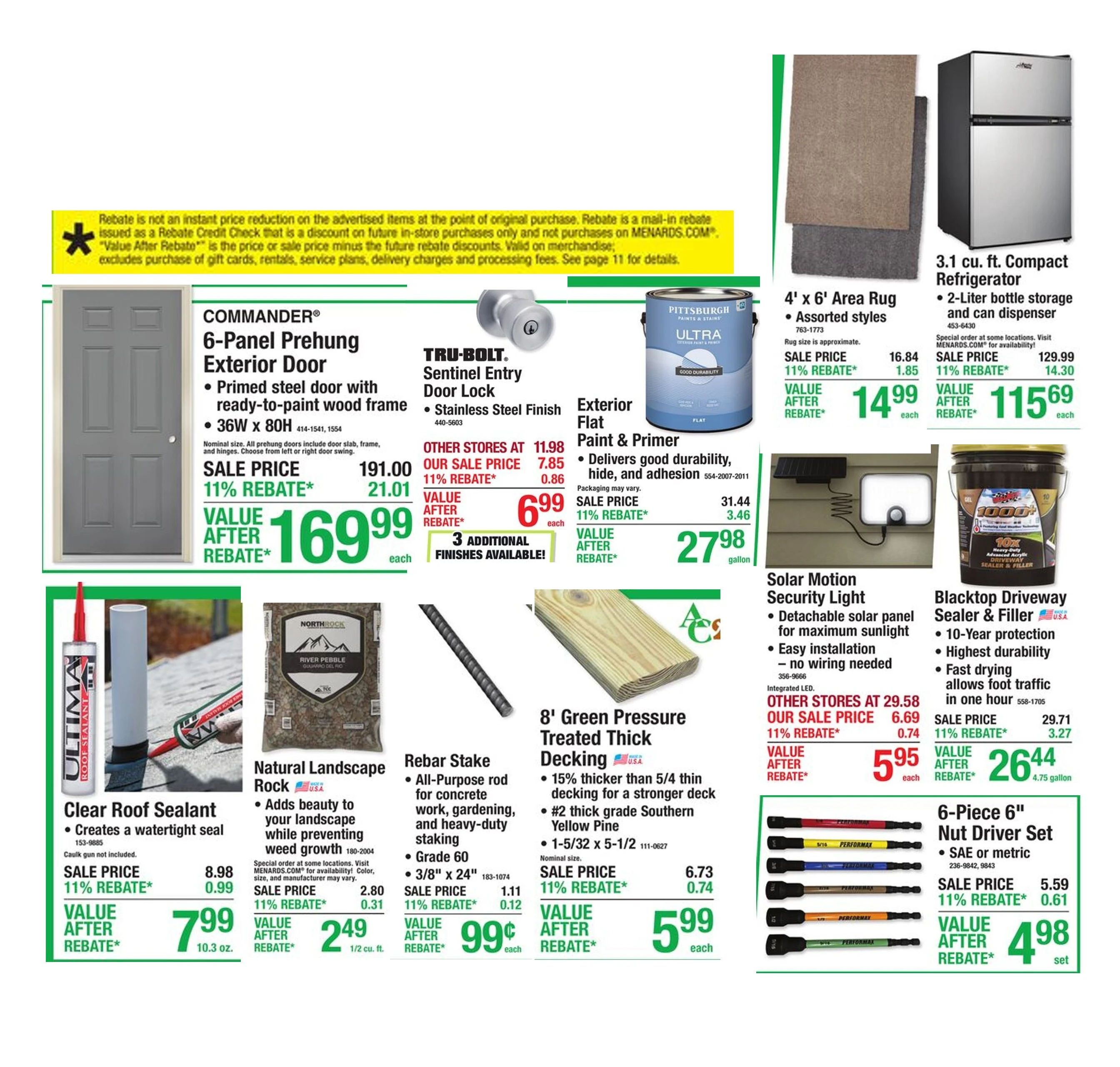11% Rebate* Sale page 1
