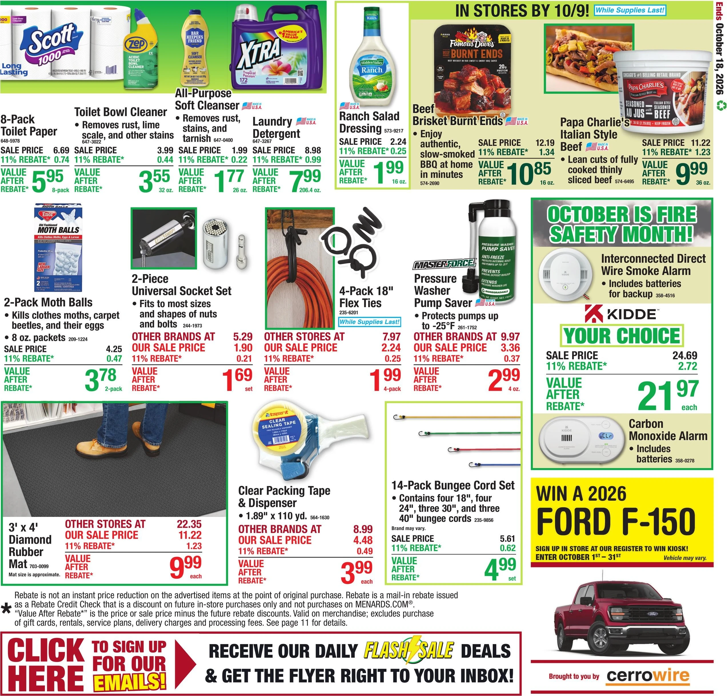Menards Page 18 of 19, weekly ad for Oct 7 - Oct 18, 2026