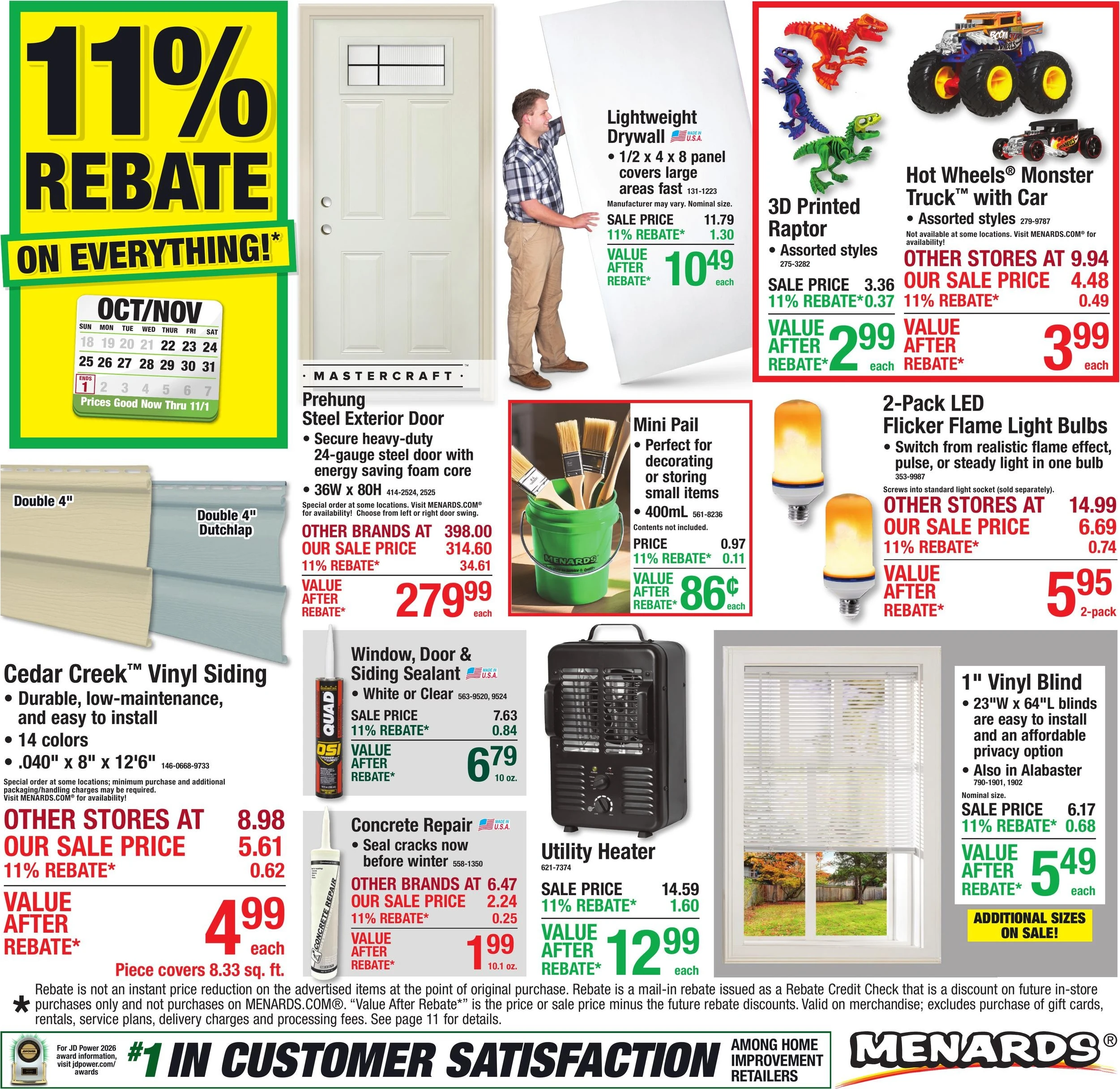 Menards Page 1 of 21, weekly ad for Oct 21 - Nov 1, 2026