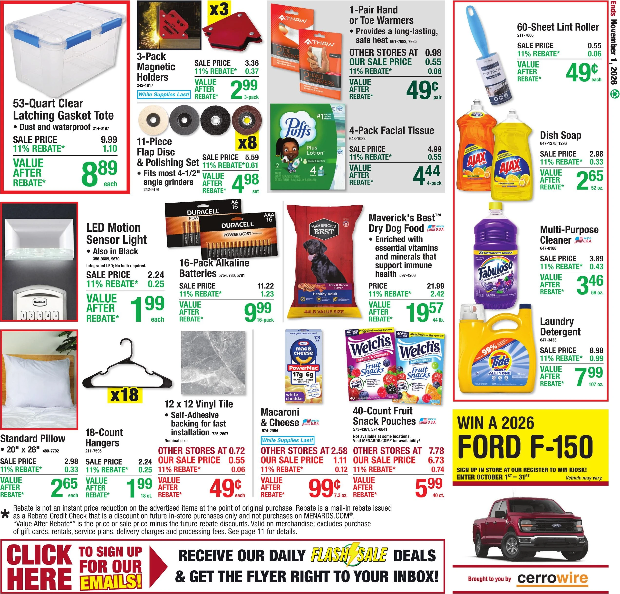 Menards Page 20 of 21, weekly ad for Oct 21 - Nov 1, 2026