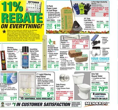Menards weekly ad flyer, Sep09 – Sep20, 2026
