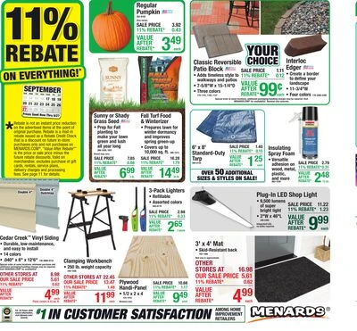 Menards Page 1 of 19, weekly ad for Sep 16 - Sep 27, 2026