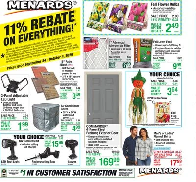 Menards Page 1 of 25, weekly ad for Sep 23 - Oct 4, 2026