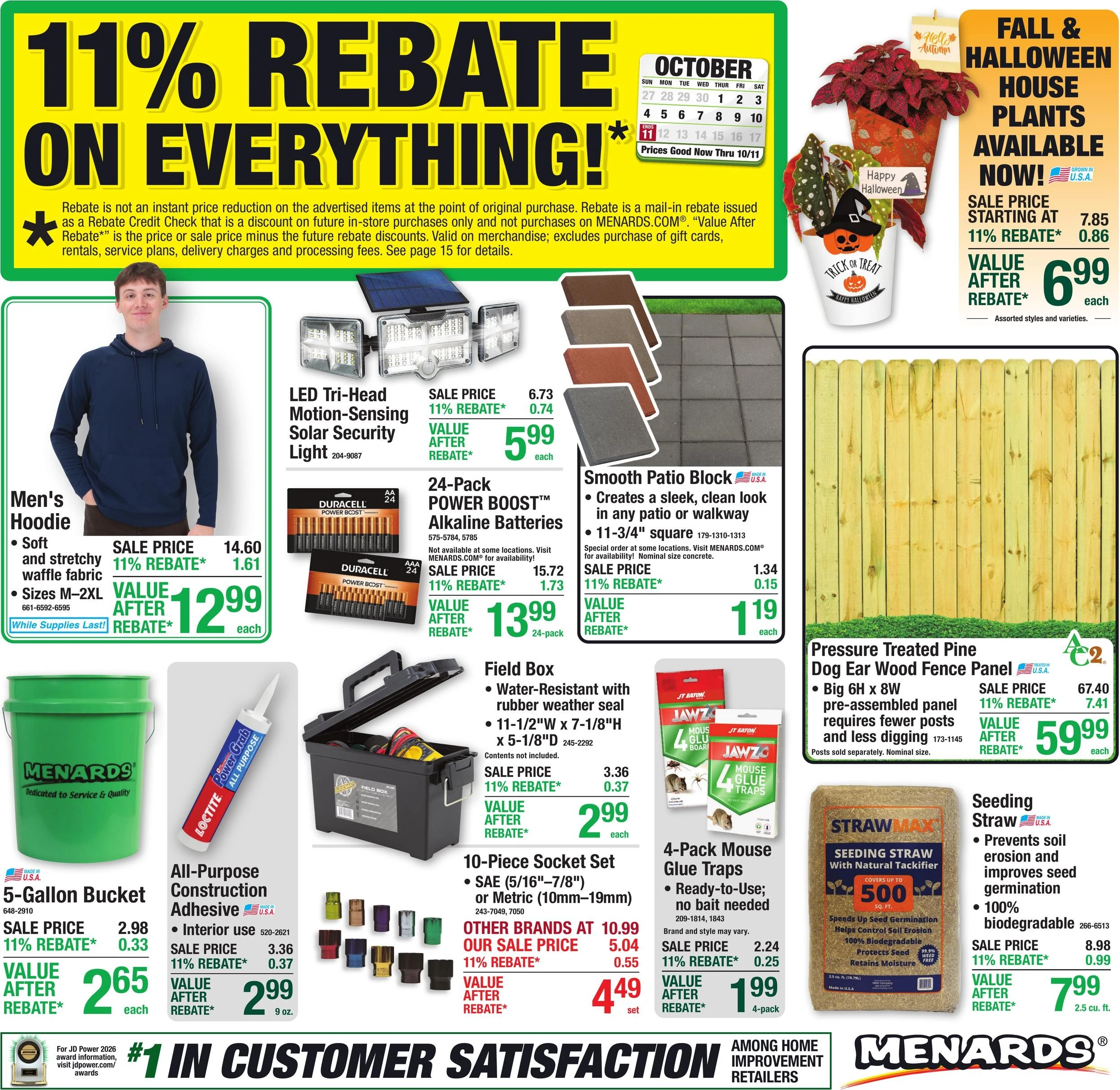 Menards Page 1 of 24, weekly ad for Sep 30 - Oct 11, 2026