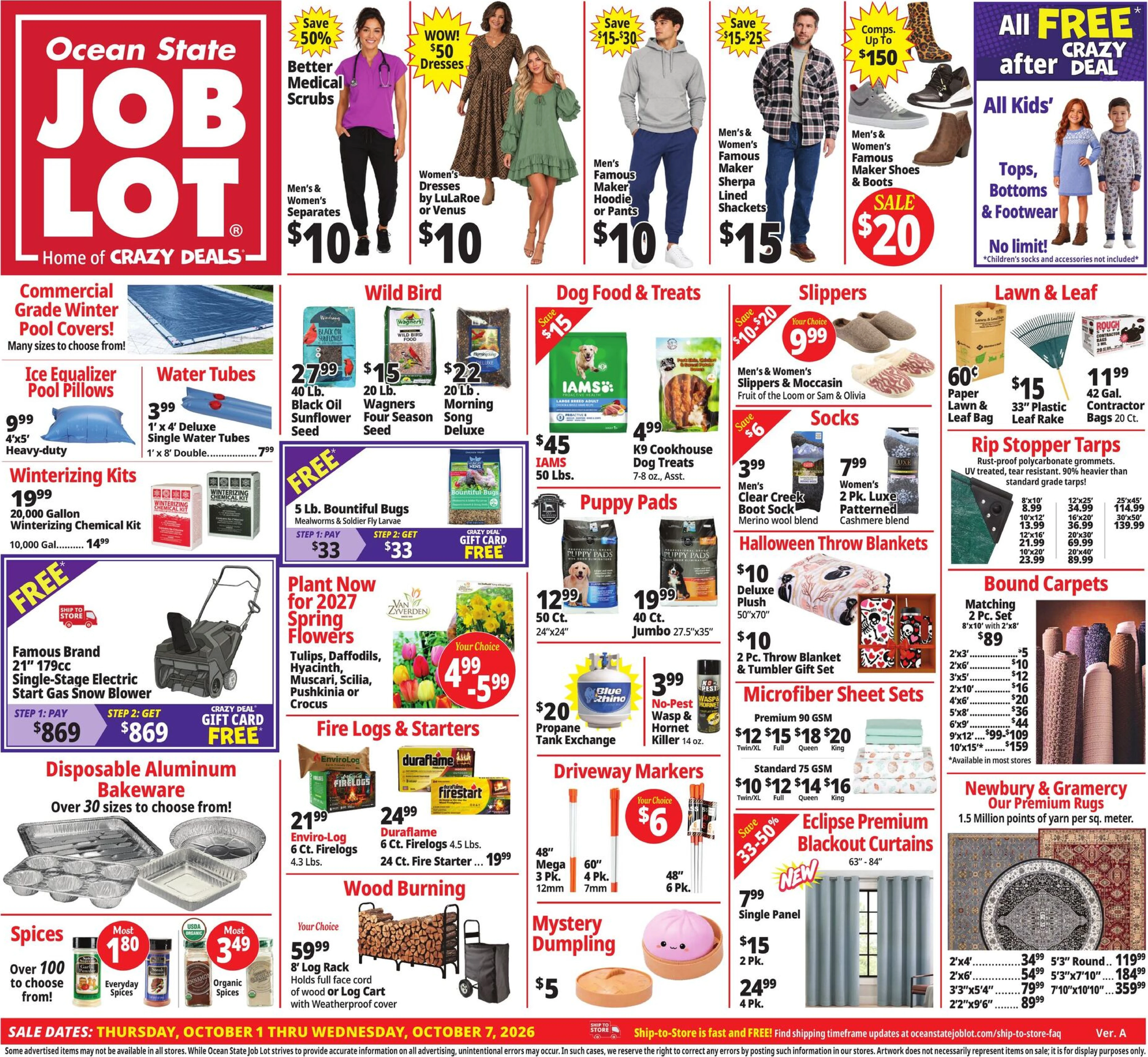 Ocean State Job Lot Page 1 of 18, weekly ad for Oct 1 - Oct 7, 2026