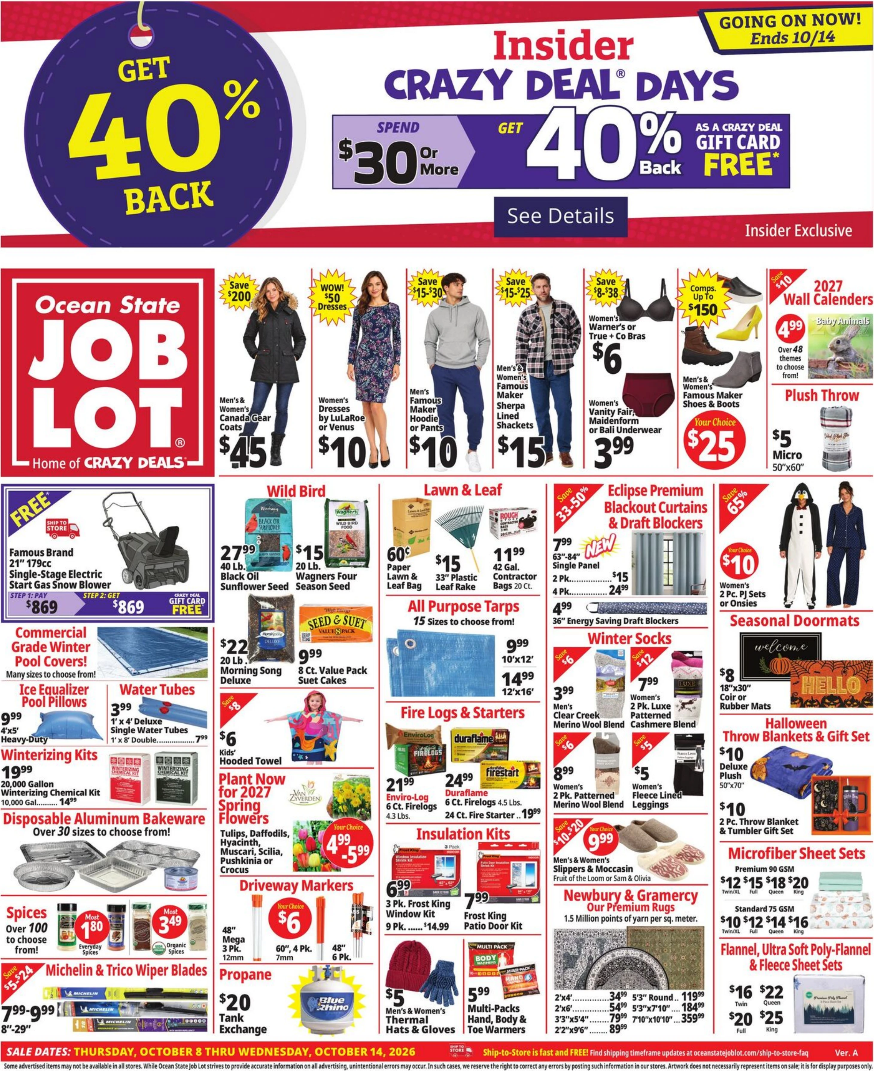 Ocean State Job Lot Page 1 of 18, weekly ad for Oct 8 - Oct 14, 2026