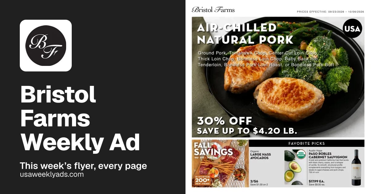 Bristol Farms weekly ad, Oct 7 - Oct 20, 2026