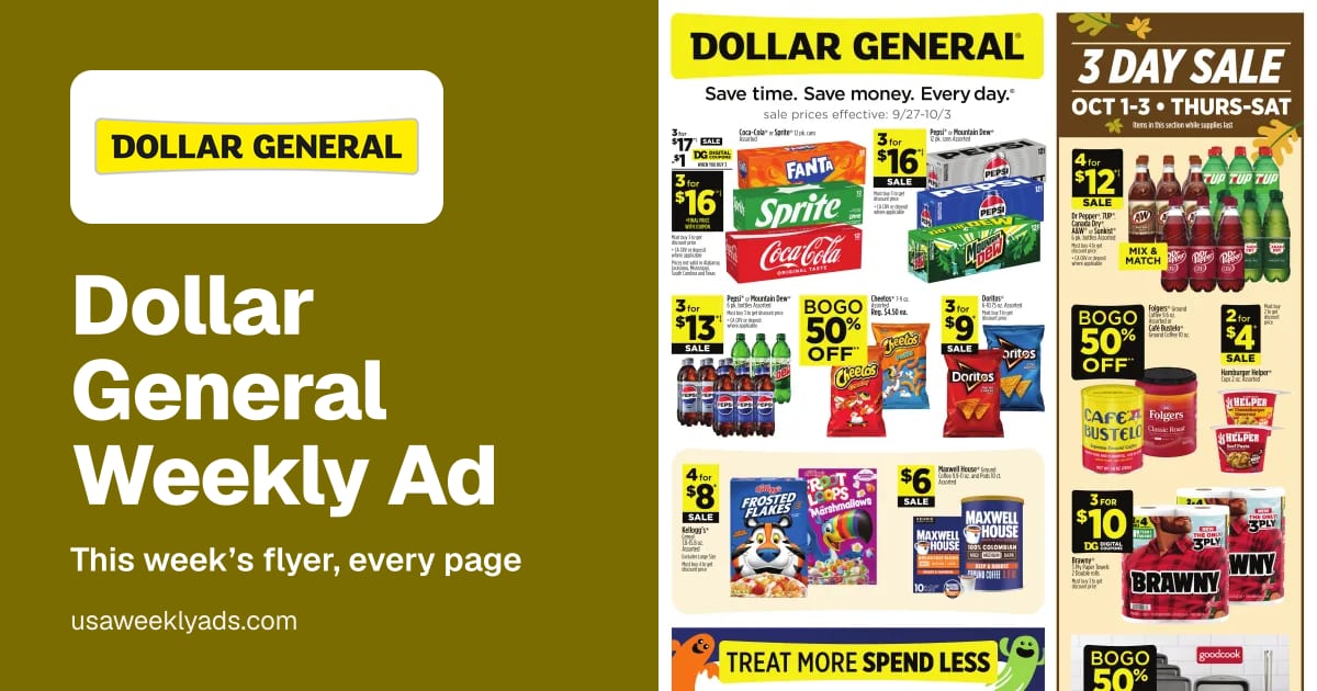 Dollar General weekly ad, Oct 11 - Oct 17, 2026