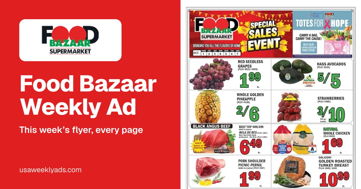Food Bazaar weekly ad, Oct 8 - Oct 14, 2026