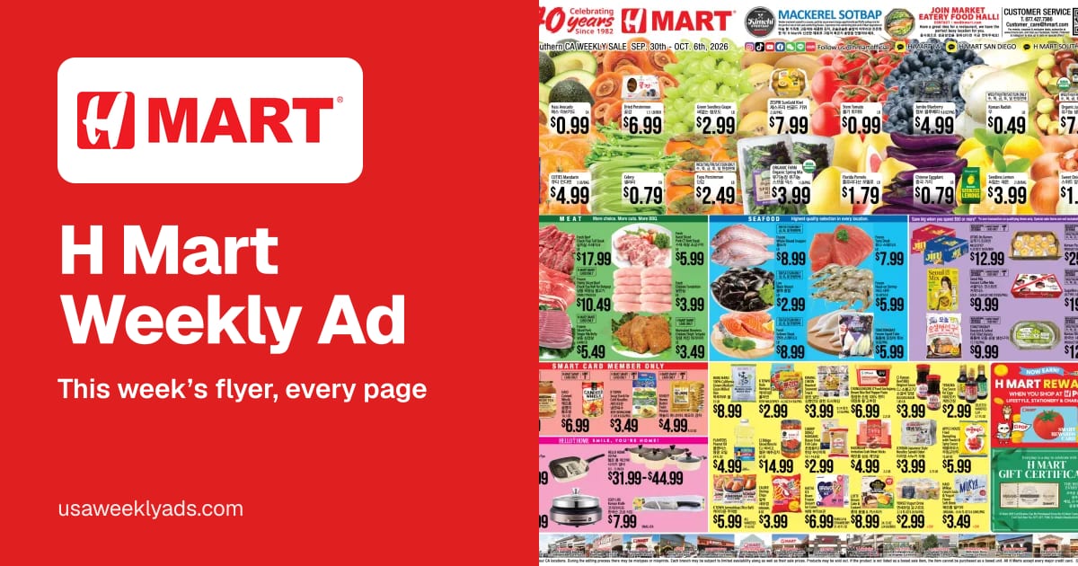 H Mart weekly ad, Oct 14 - Oct 20, 2026