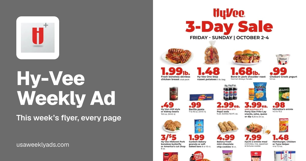 Hy-Vee weekly ad, Oct 10 - Oct 11, 2026