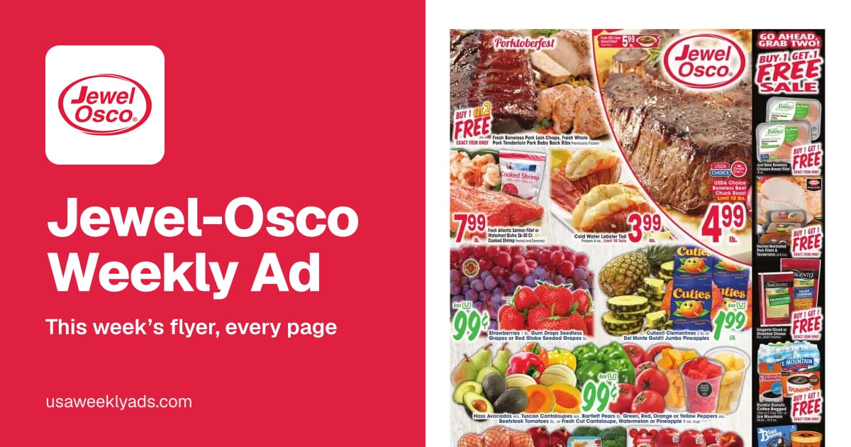 Jewel-Osco weekly ad, Oct 28 - Nov 3, 2026