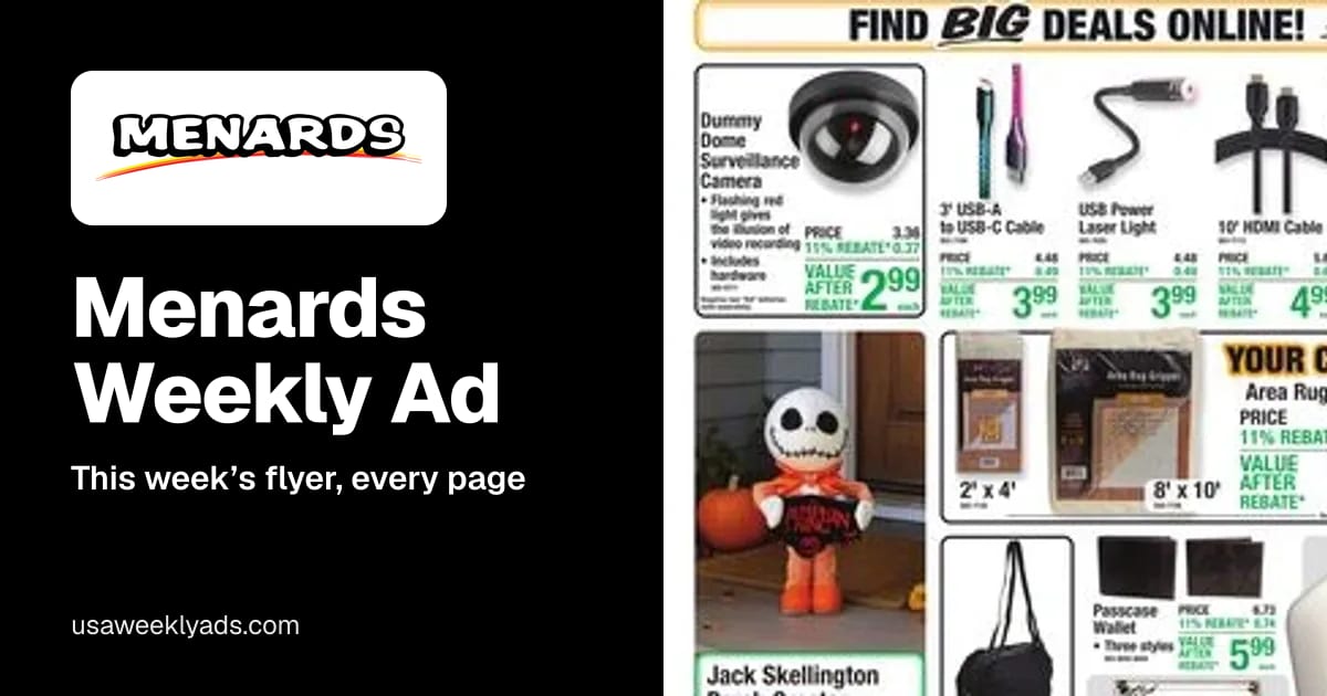 Menards weekly ad, Oct 14 - Oct 25, 2026