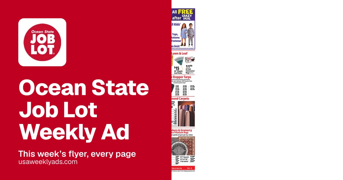 Ocean State Job Lot weekly ad, Oct 8 - Oct 14, 2026