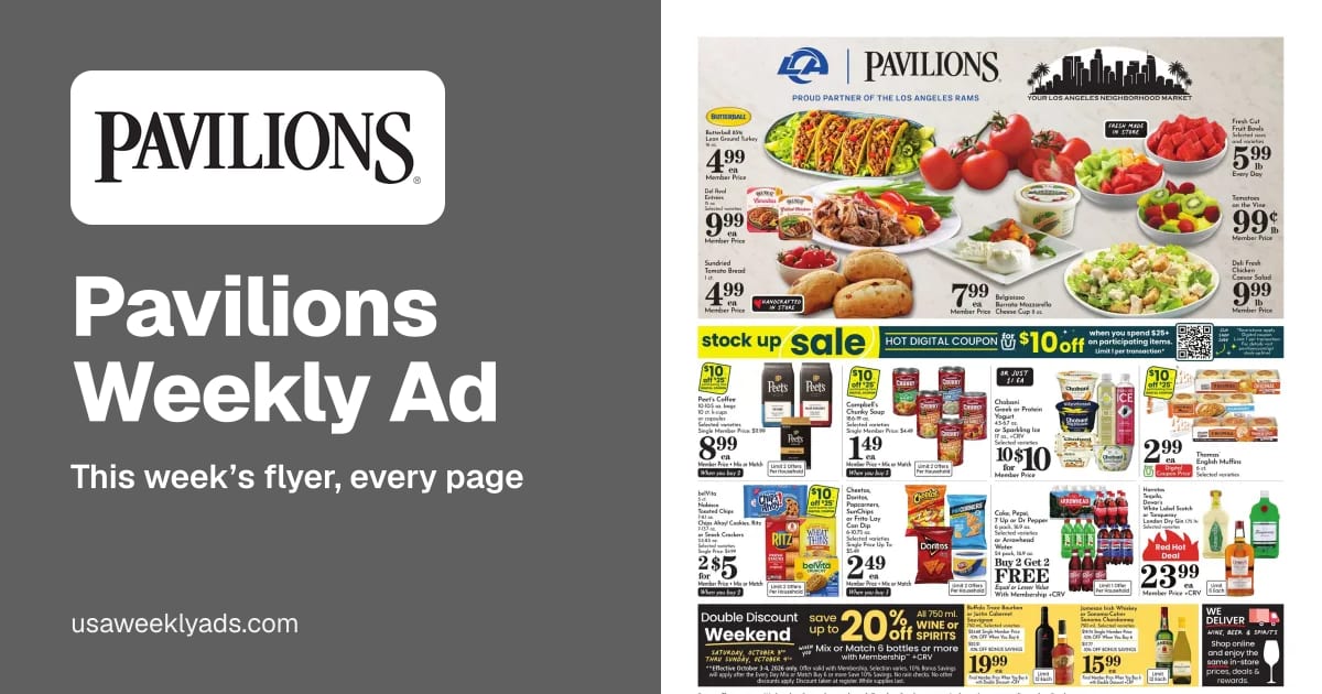 Pavilions weekly ad, Oct 14 - Oct 20, 2026