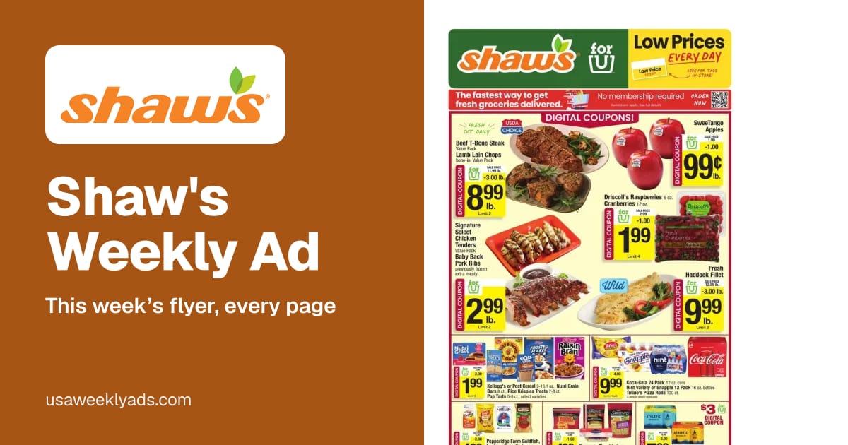 Shaw's weekly ad, Oct 9 - Oct 15, 2026