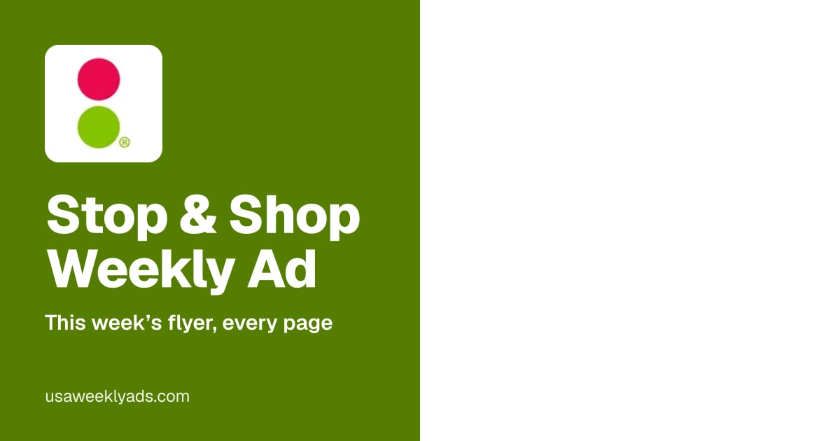 Stop & Shop weekly ad, Oct 9 - Oct 15, 2026