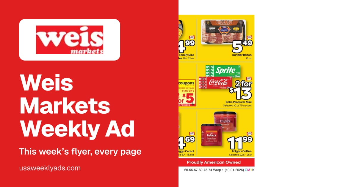 Weis Markets weekly ad, Oct 22 - Oct 28, 2026