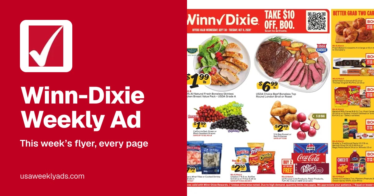 Winn-Dixie weekly ad, Oct 14 - Oct 20, 2026