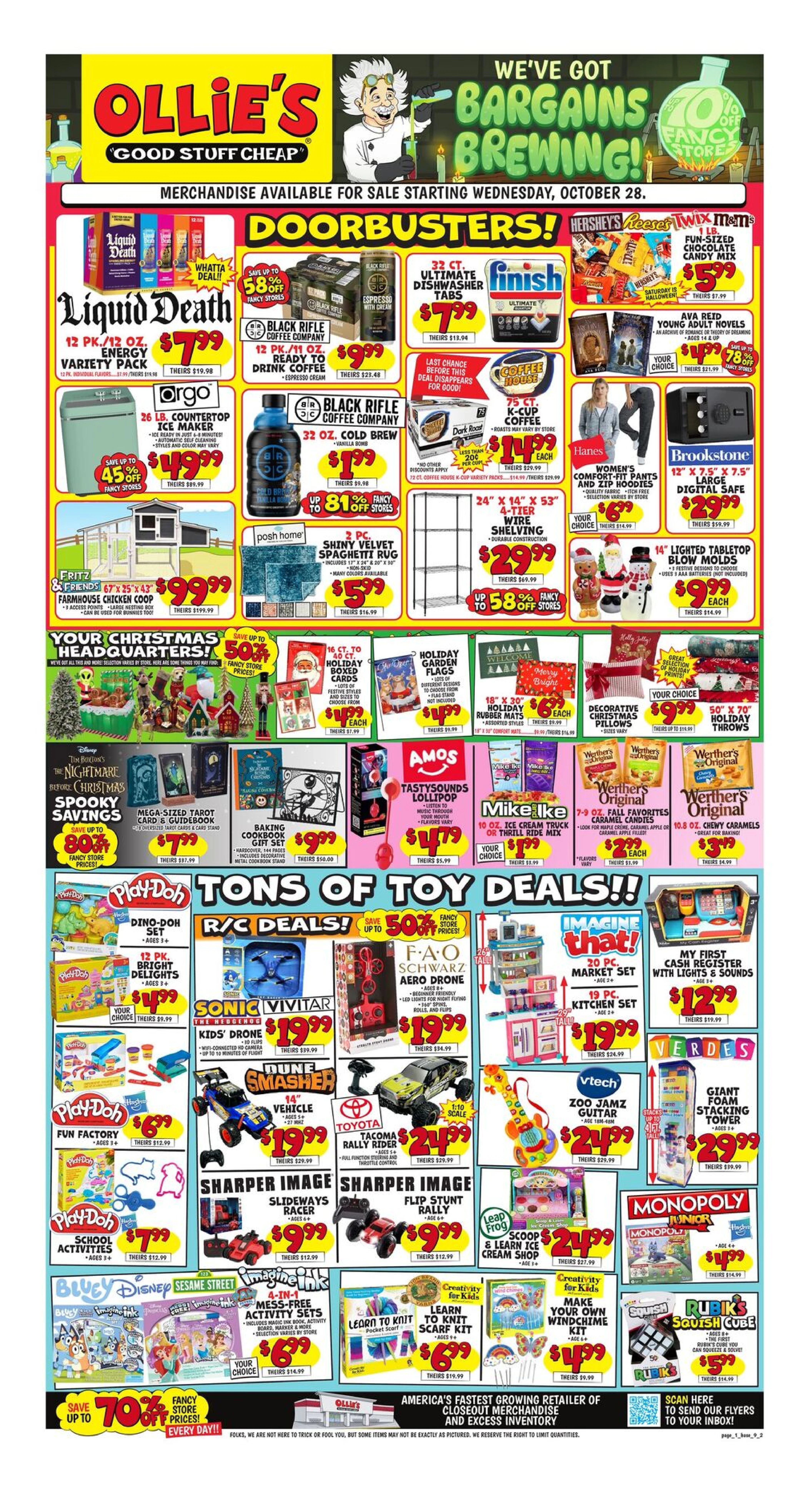 Ollie's Bargain Outlet Page 1 of 2, weekly ad for Oct 28 - Nov 4, 2026