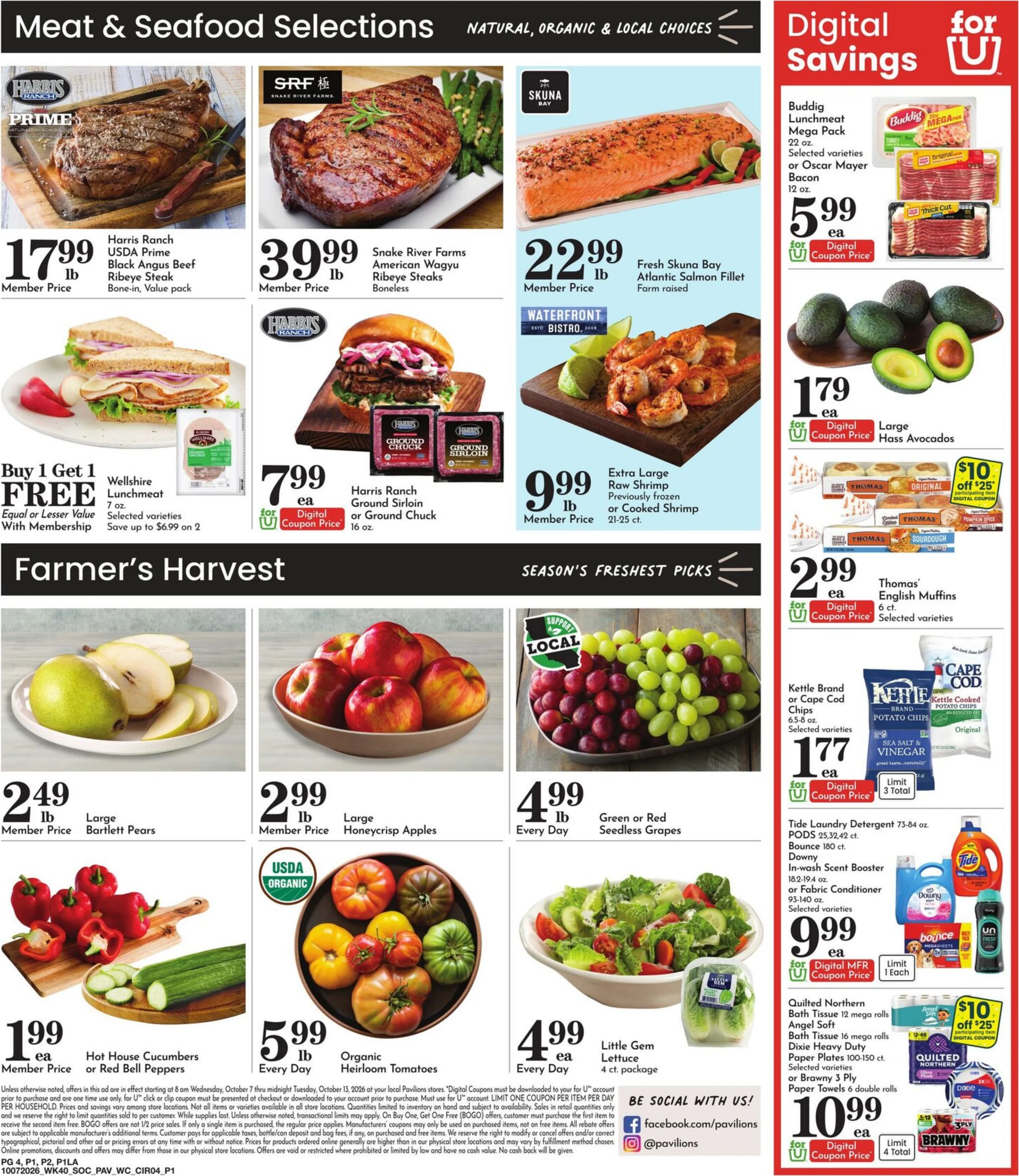 Pavilions Page 4 of 4, weekly ad for Oct 7 - Oct 13, 2026