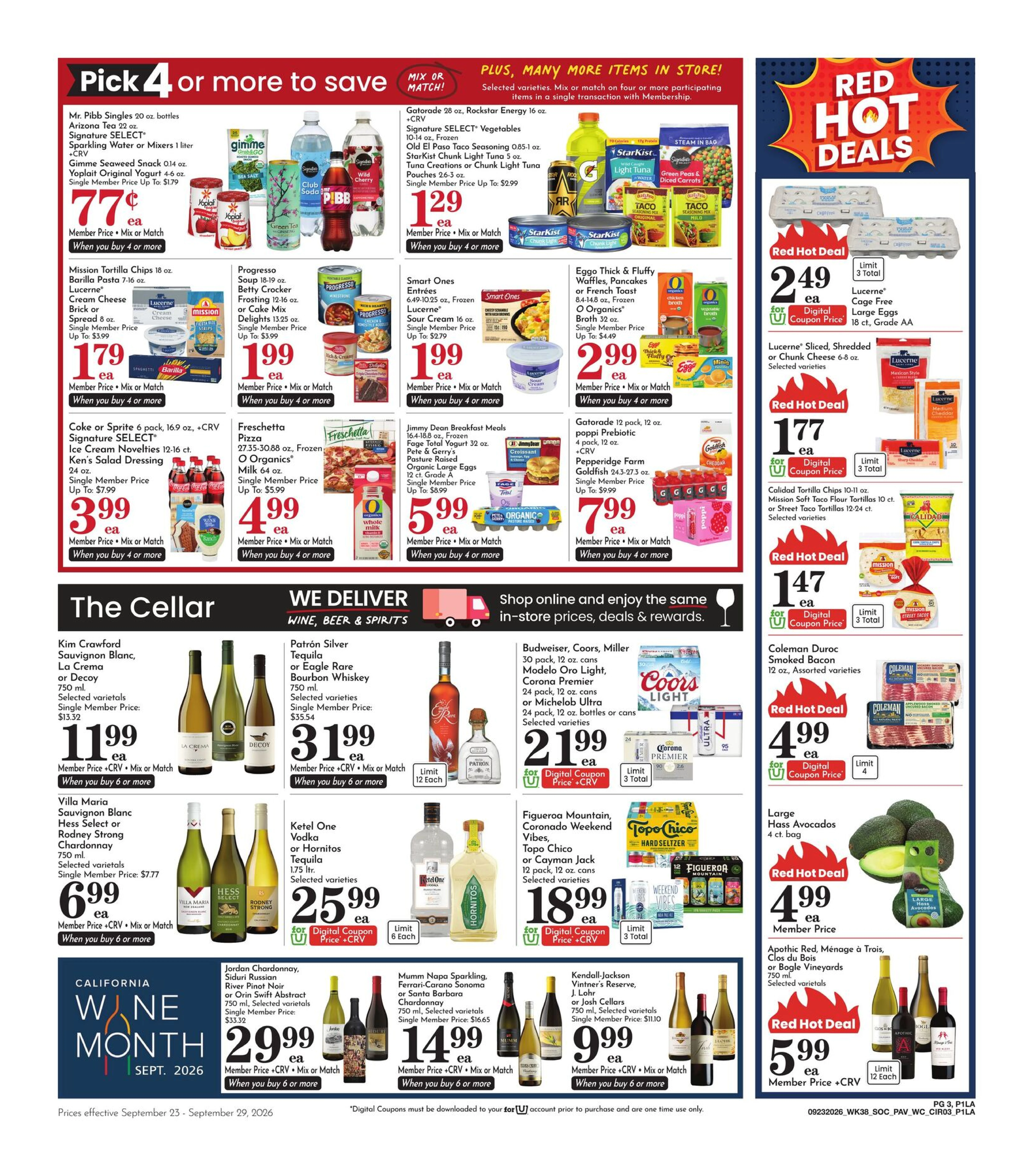 Pavilions Page 3 of 4, weekly ad for Sep 23 - Sep 29, 2026
