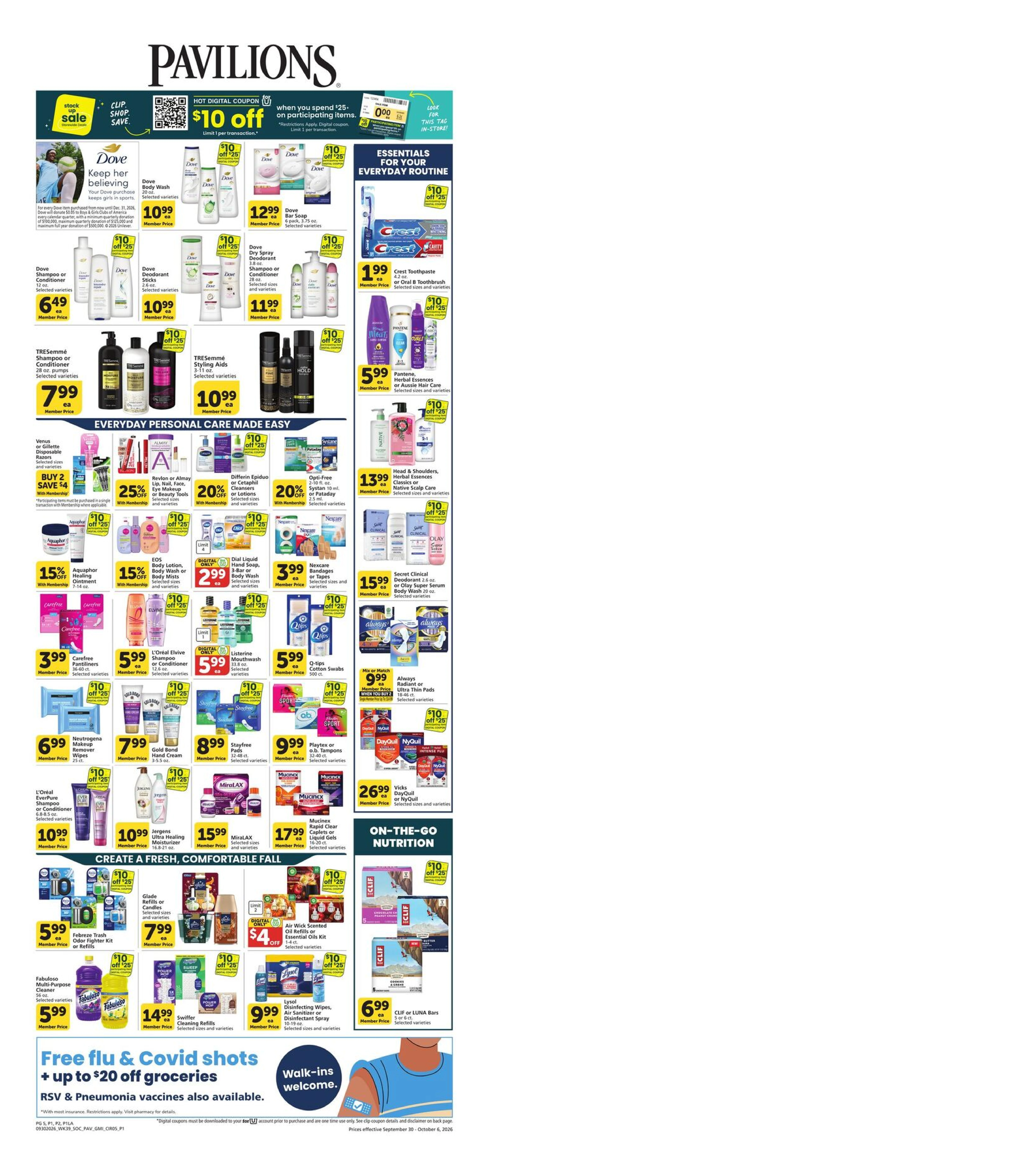 Pavilions Page 5 of 6, weekly ad for Sep 30 - Oct 6, 2026