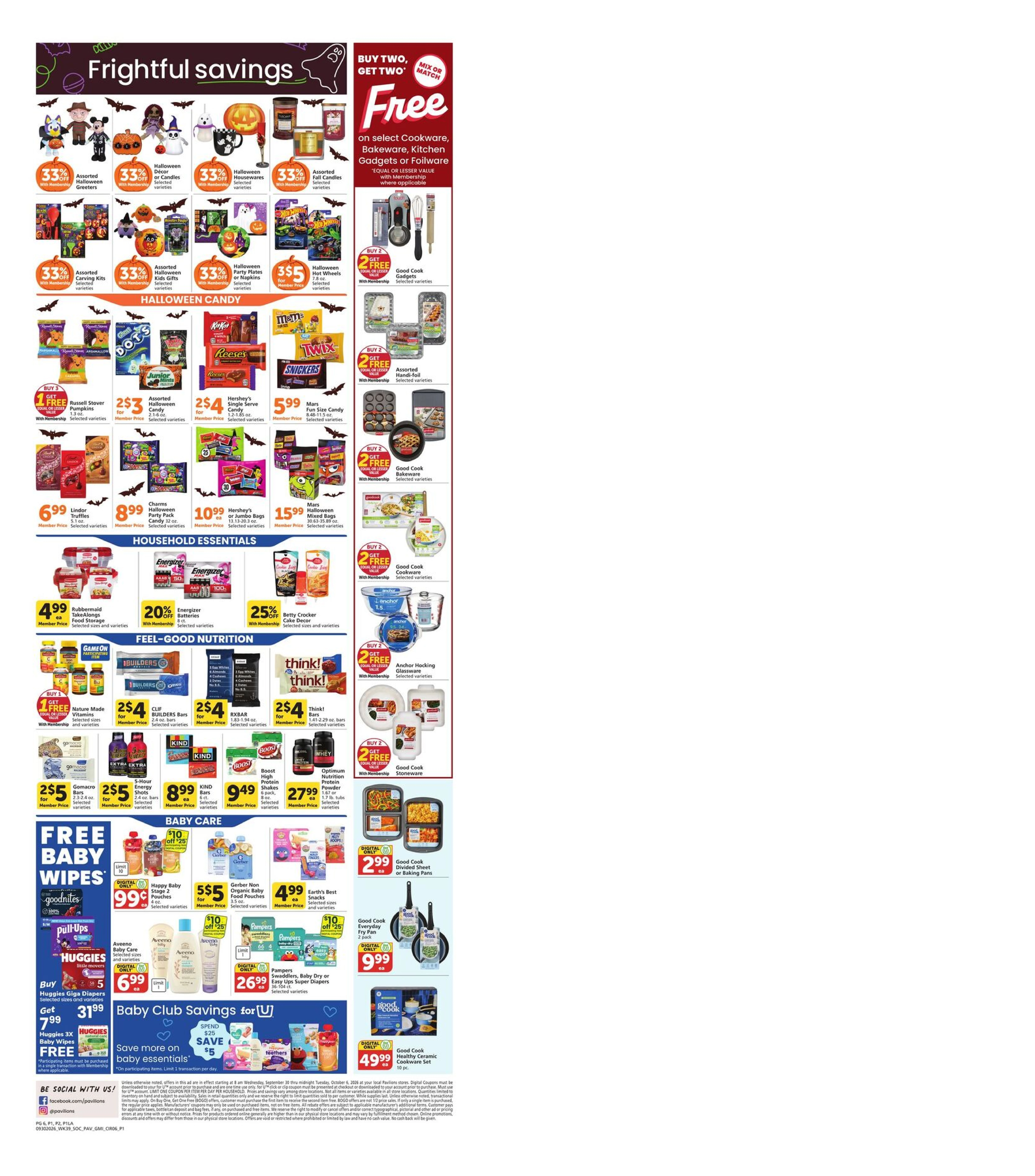 Pavilions Page 6 of 6, weekly ad for Sep 30 - Oct 6, 2026