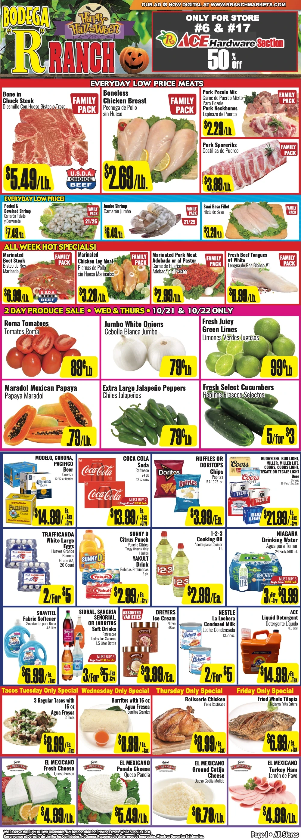 R Ranch Markets Page 1 of 4, weekly ad for Oct 28 - Nov 3, 2026