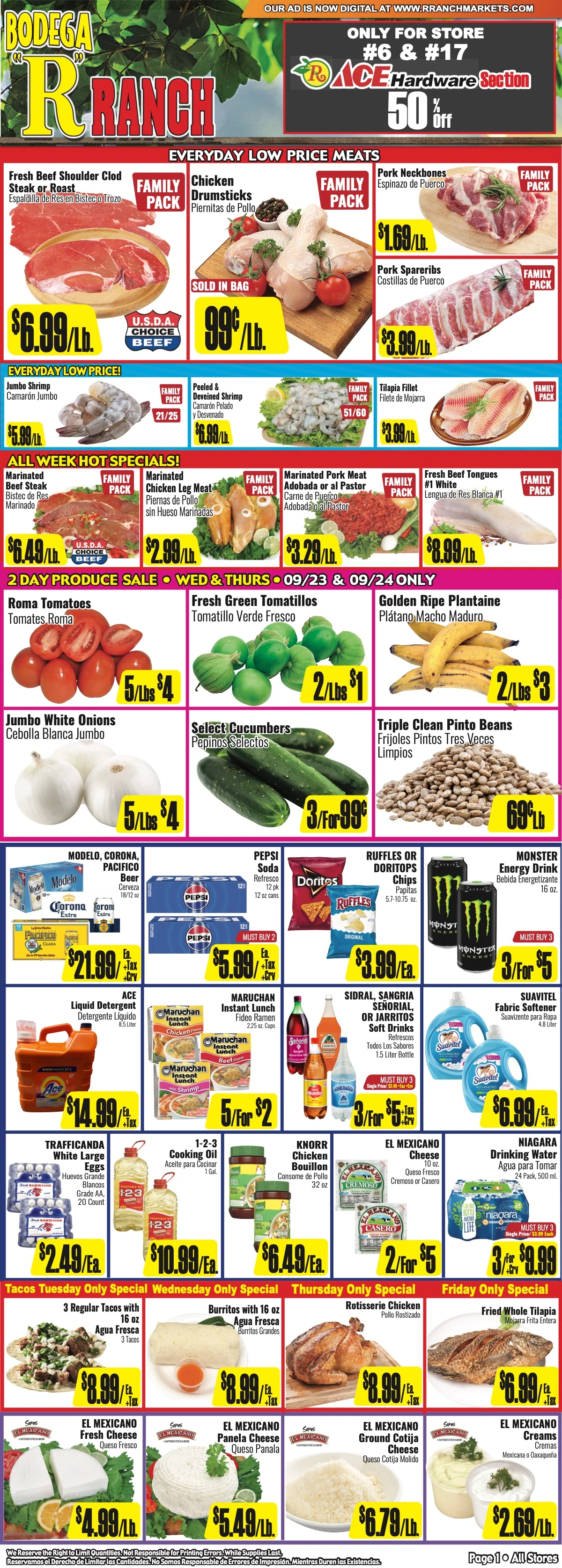 R Ranch Markets Page 1 of 4, weekly ad for Sep 30 - Oct 6, 2026