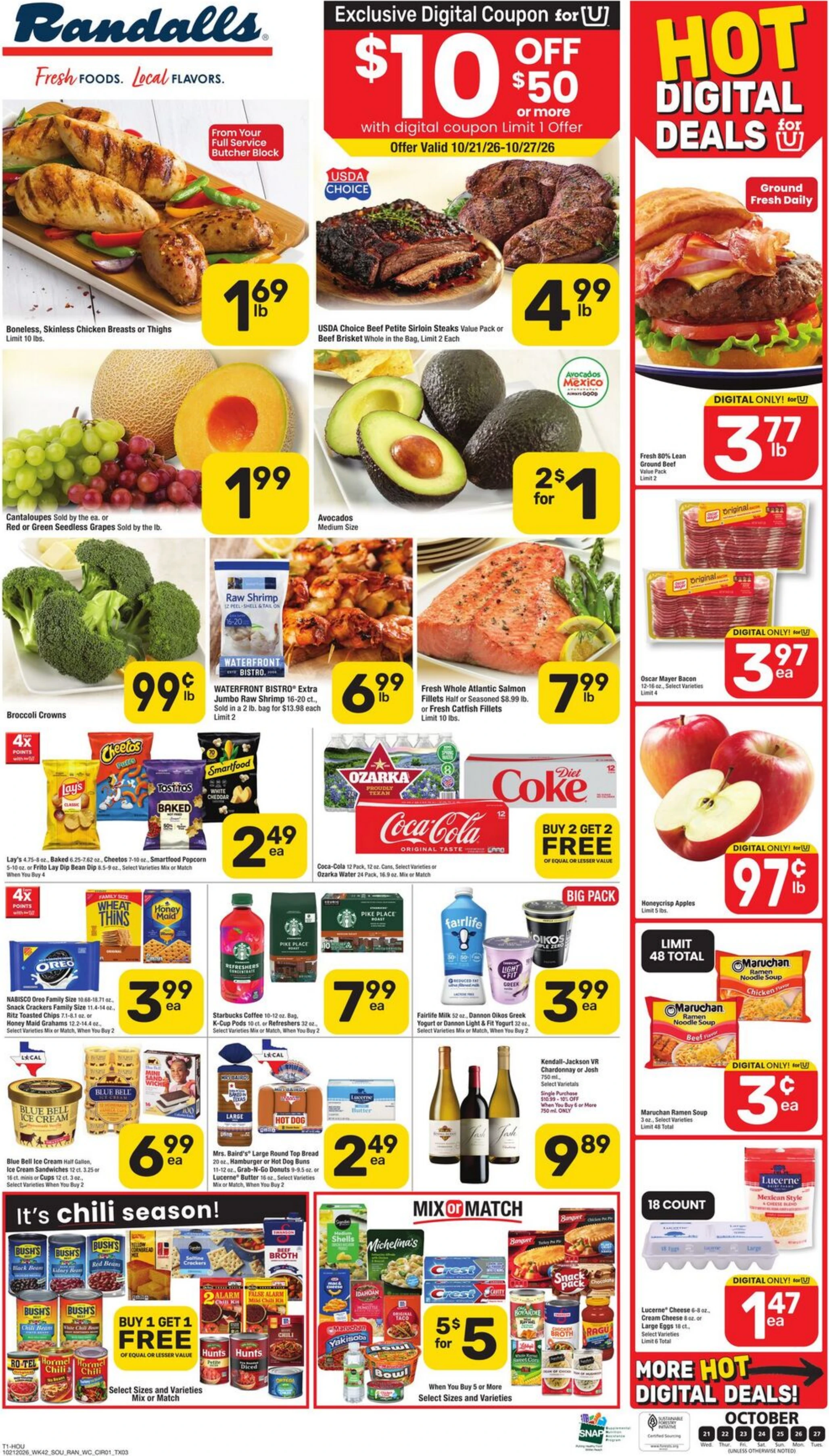 Randalls Page 3 of 5, weekly ad for Oct 21 - Oct 27, 2026