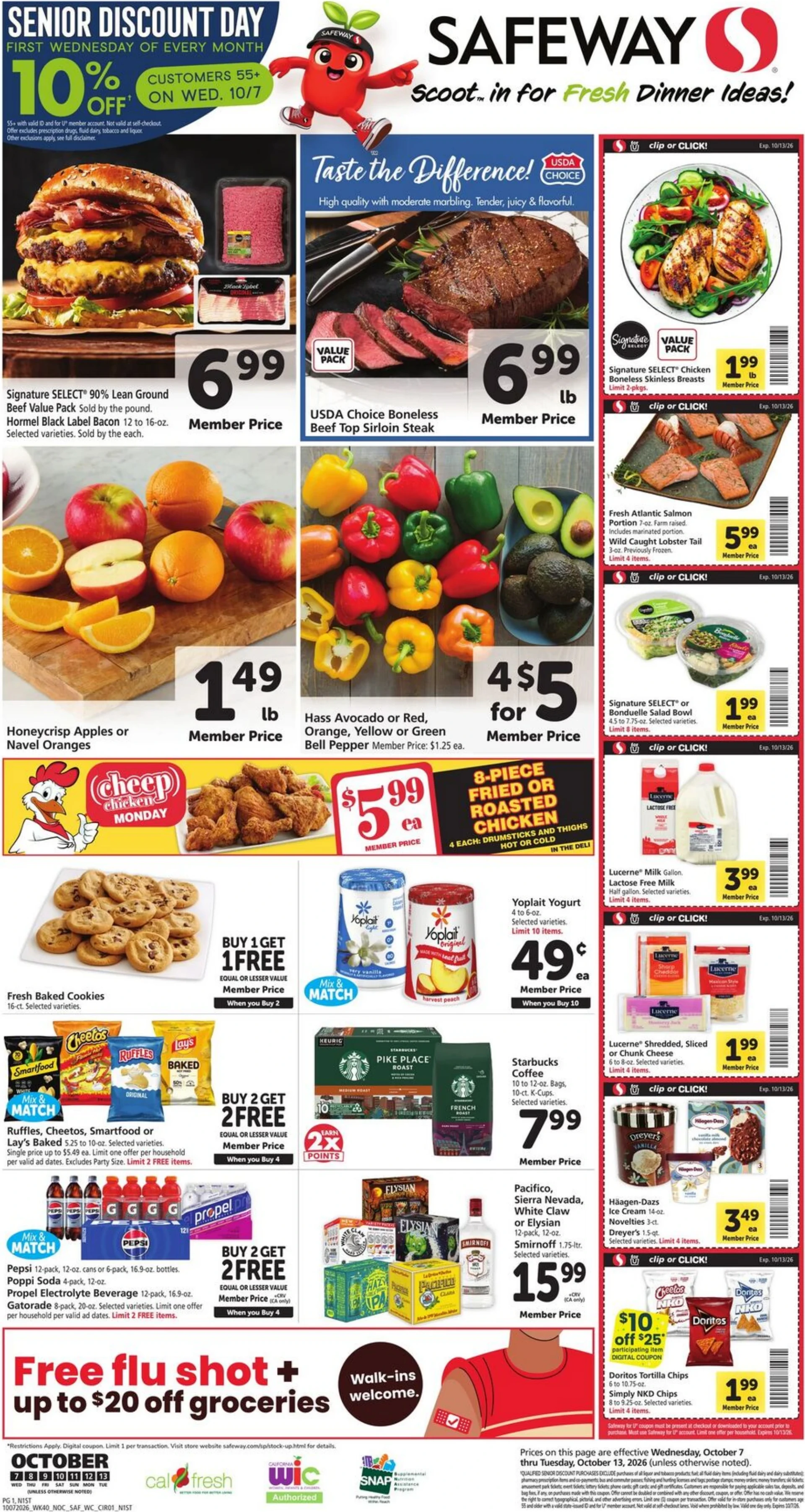 Safeway Page 1 of 9, weekly ad for Oct 7 - Oct 13, 2026