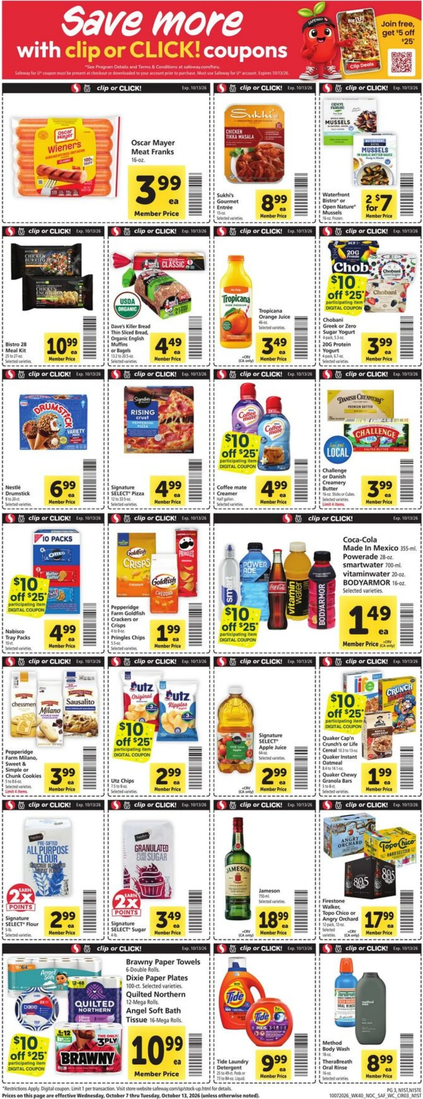 Safeway Page 3 of 9, weekly ad for Oct 7 - Oct 13, 2026