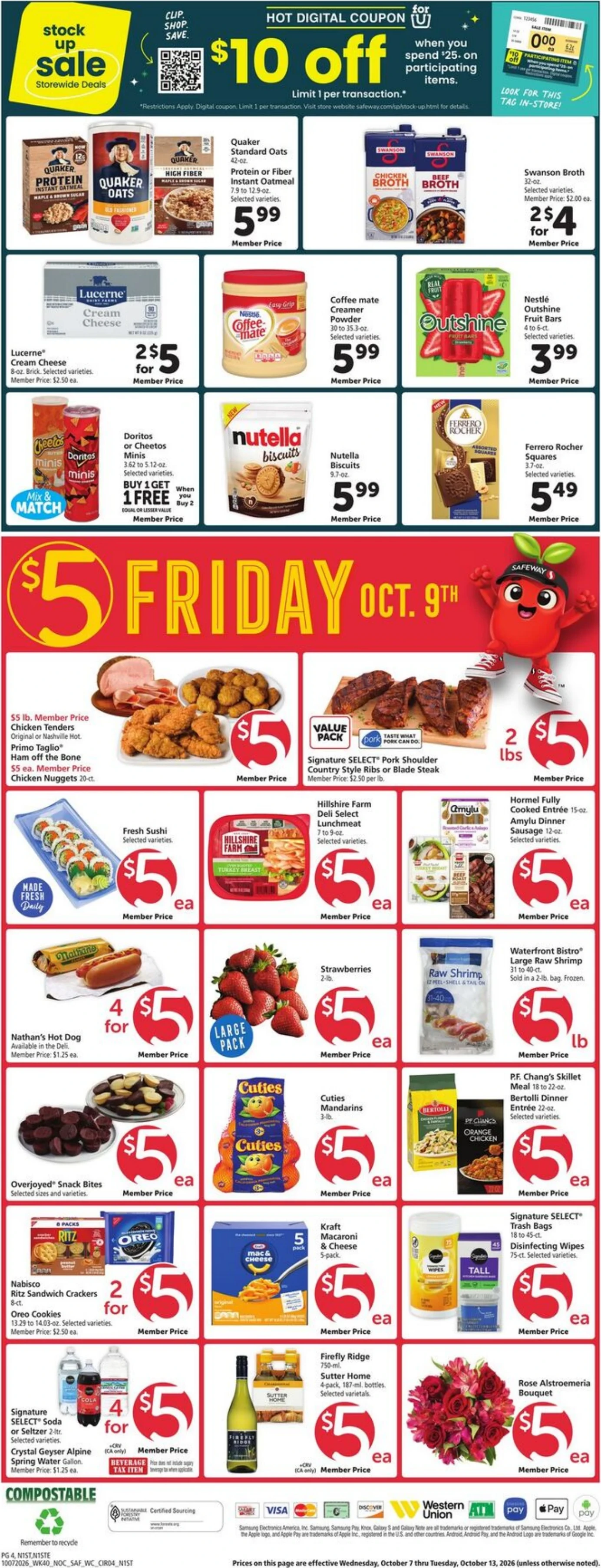 Safeway Page 4 of 9, weekly ad for Oct 7 - Oct 13, 2026