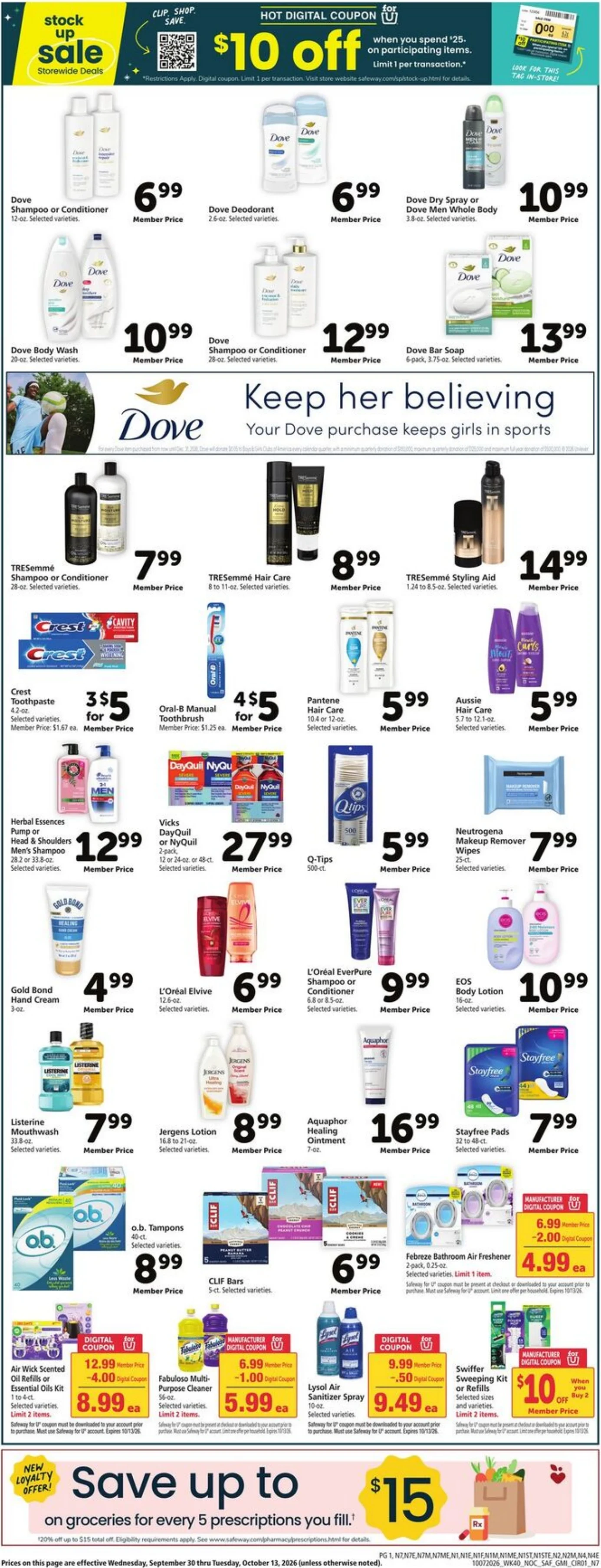 Safeway Page 8 of 9, weekly ad for Oct 7 - Oct 13, 2026