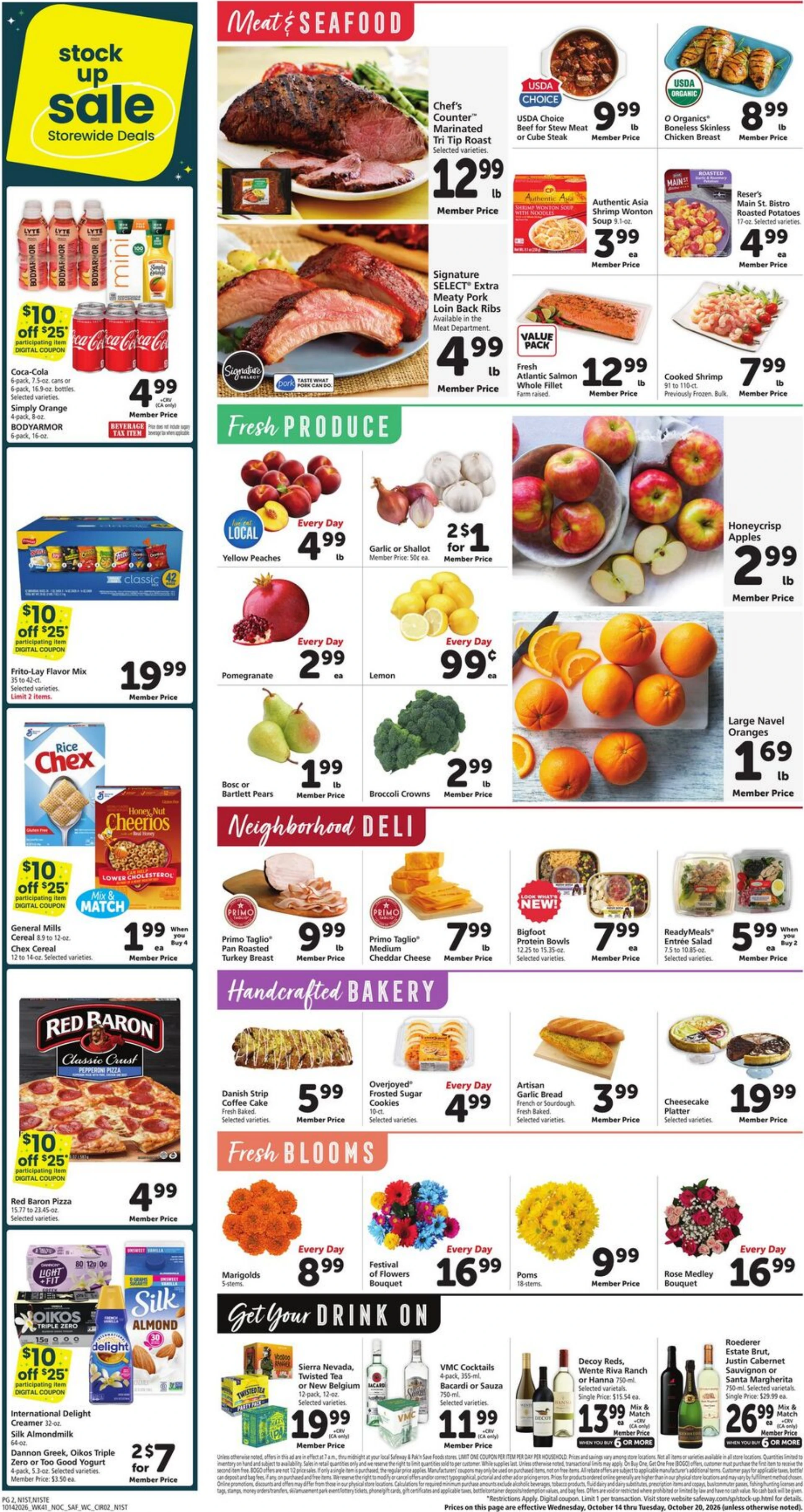 Safeway Page 2 of 9, weekly ad for Oct 14 - Oct 20, 2026