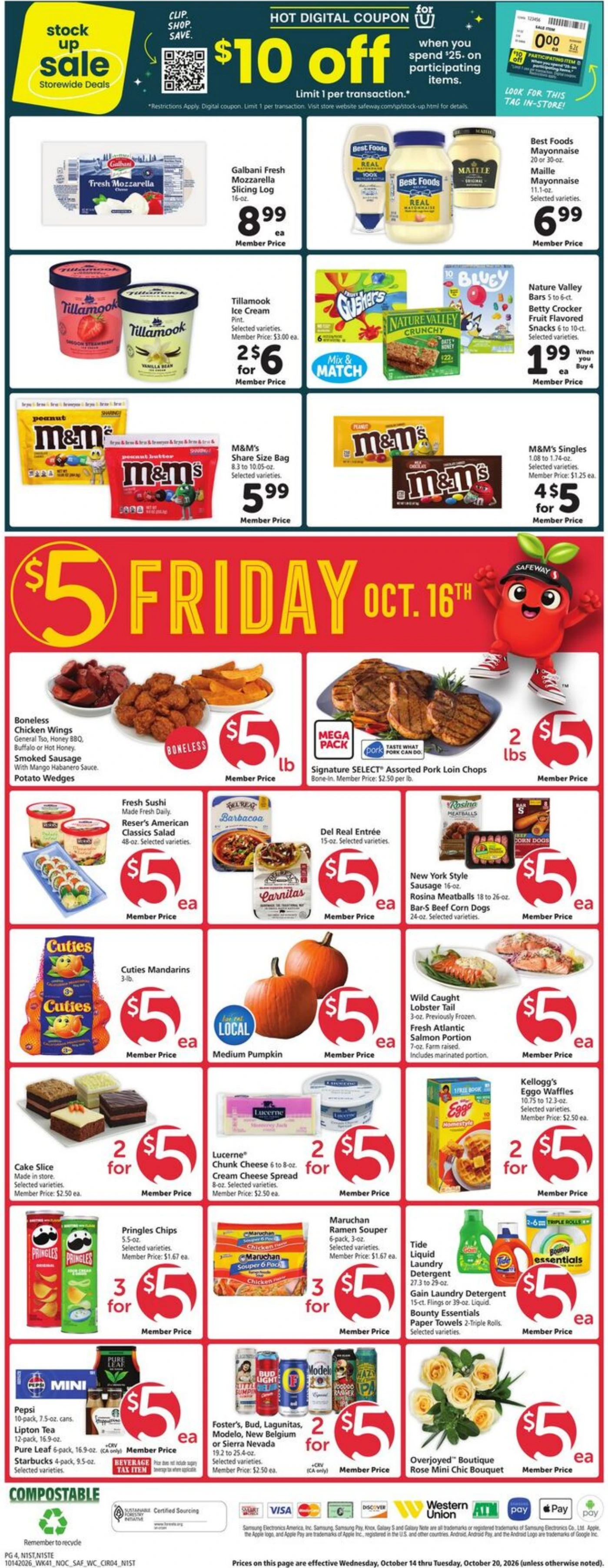 Safeway Page 4 of 9, weekly ad for Oct 14 - Oct 20, 2026