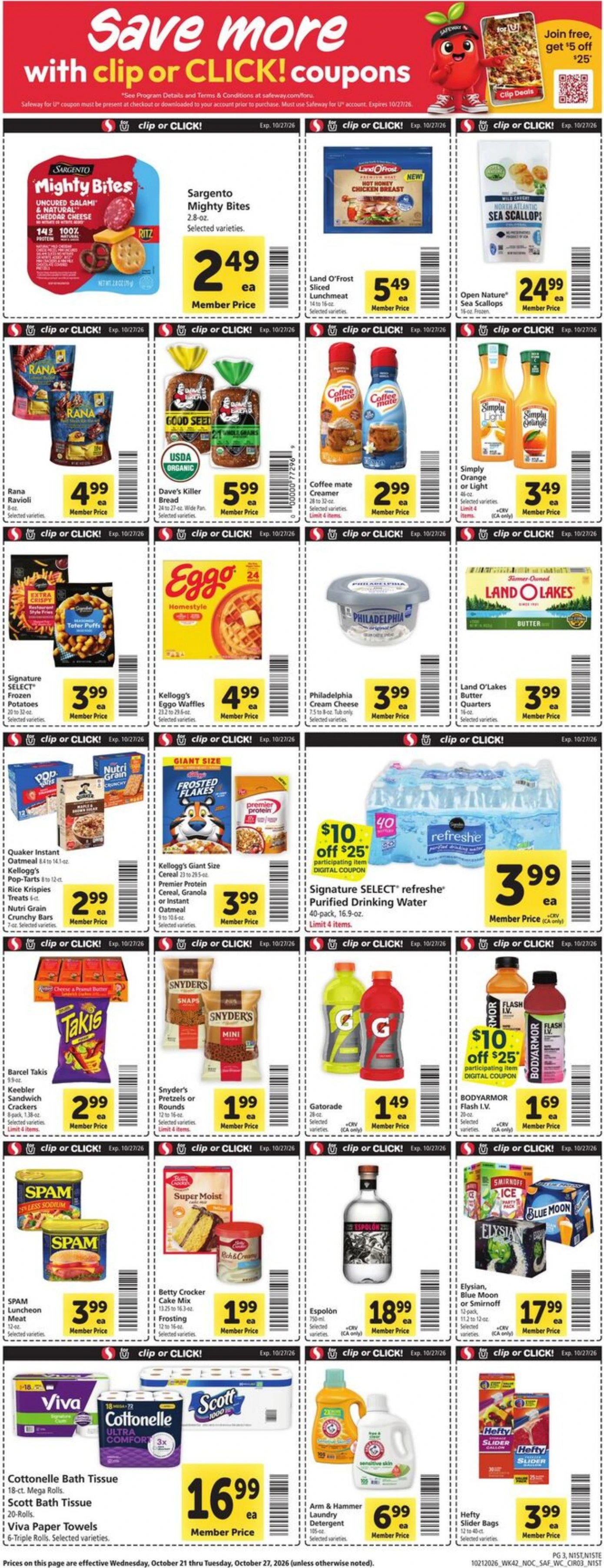 Safeway Page 3 of 9, weekly ad for Oct 21 - Oct 27, 2026