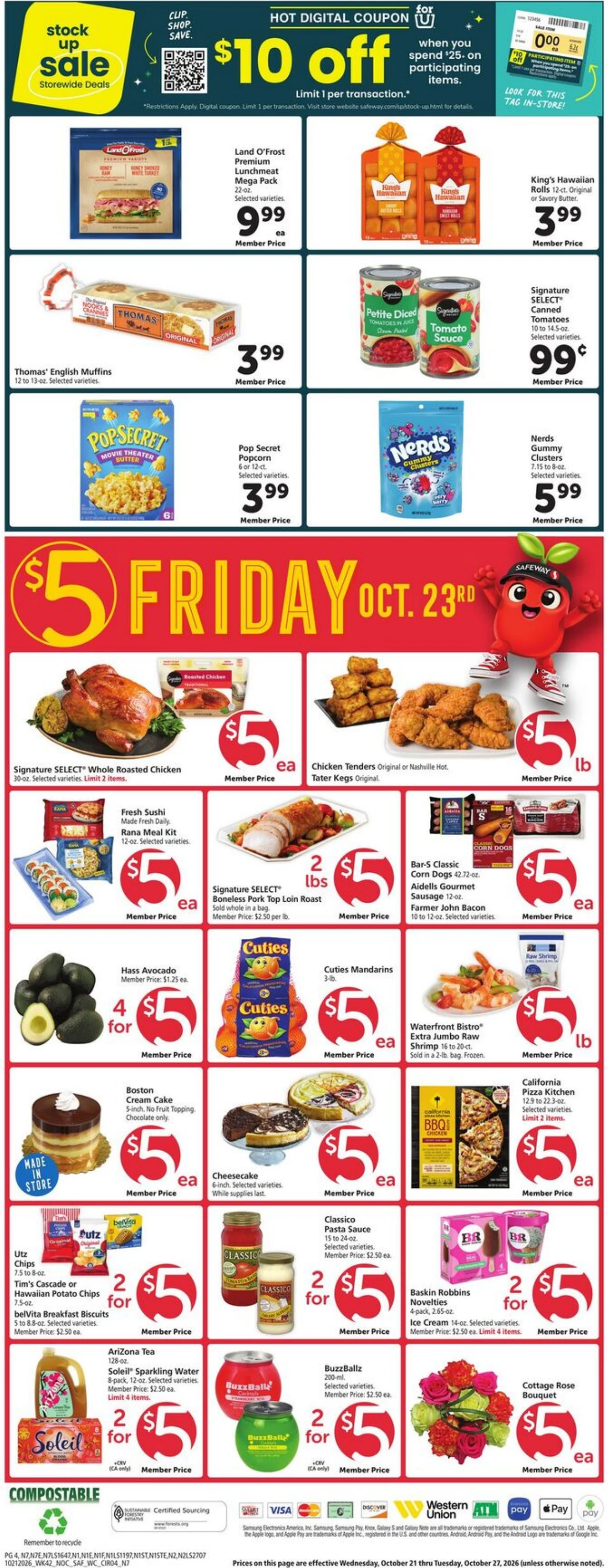 Safeway Page 4 of 9, weekly ad for Oct 21 - Oct 27, 2026