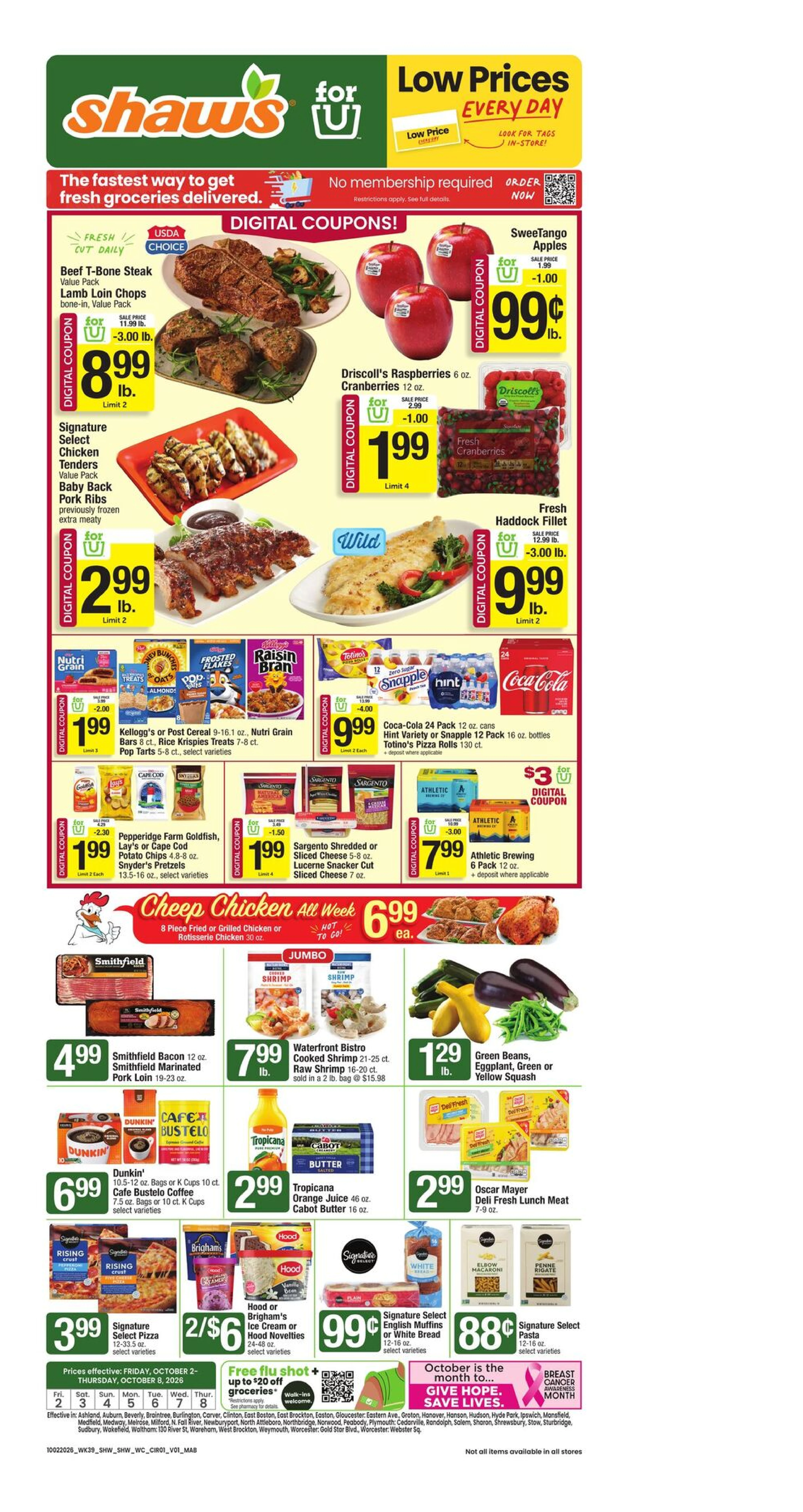 Shaws weekly ad flyer, Oct02 – Oct08, 2026